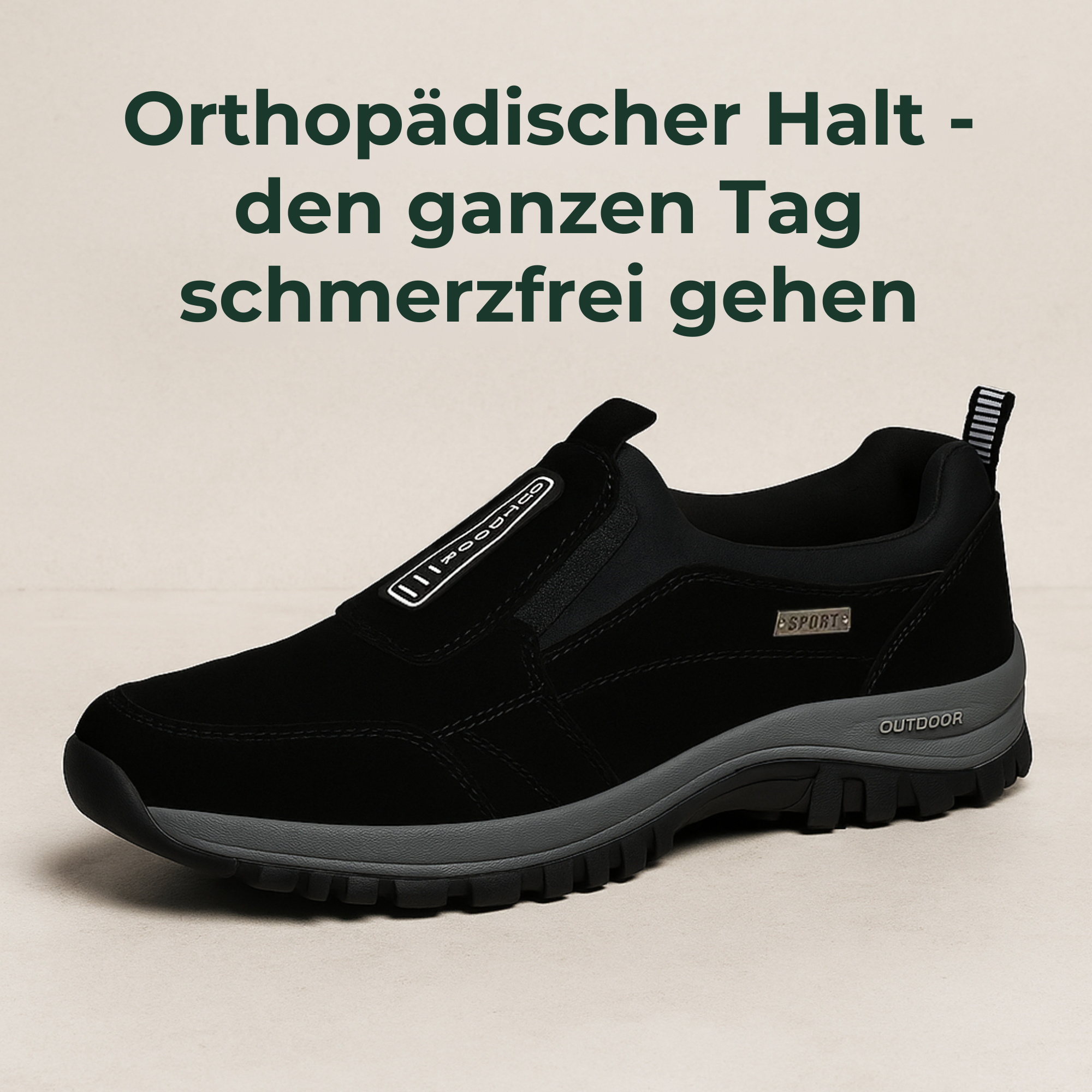 OrthoGo – Schmerzlinderung Komfortschuh | stoßdämpfend atmungsaktiv rutschfest | Alltag & Fußprobleme Damen Herren