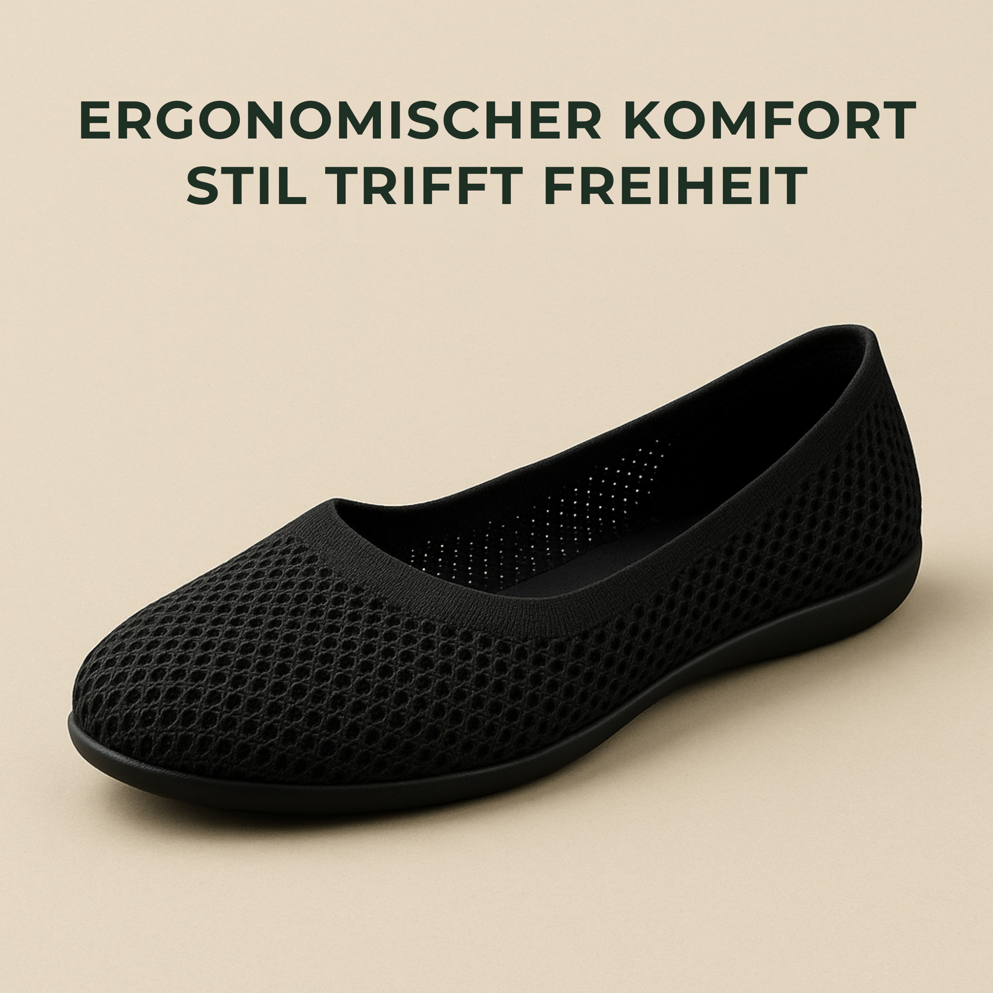SanaFlex – Ergonomische Barfuß Ballerinas | atmungsaktiv & flexibel | blasenfrei | Damen Komfortschuh für Alltag