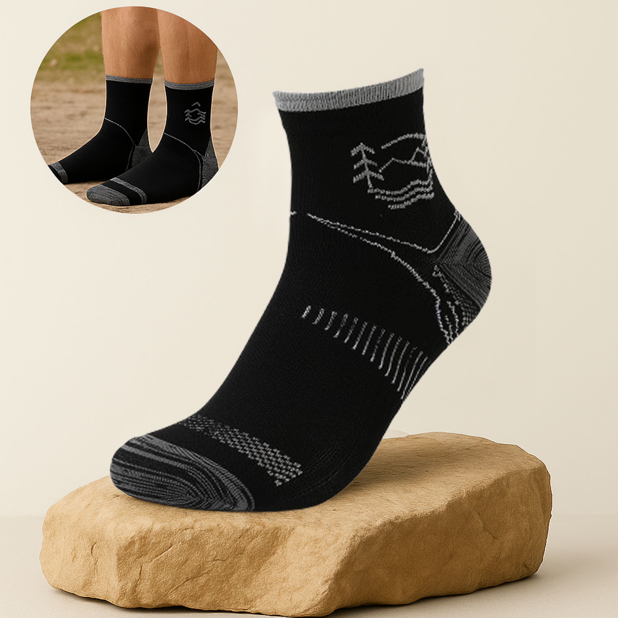 StepRelief – Orthopädische Kompressionssocken | Schmerzlinderung & Durchblutung elastisch | Alltag Beruf Reise