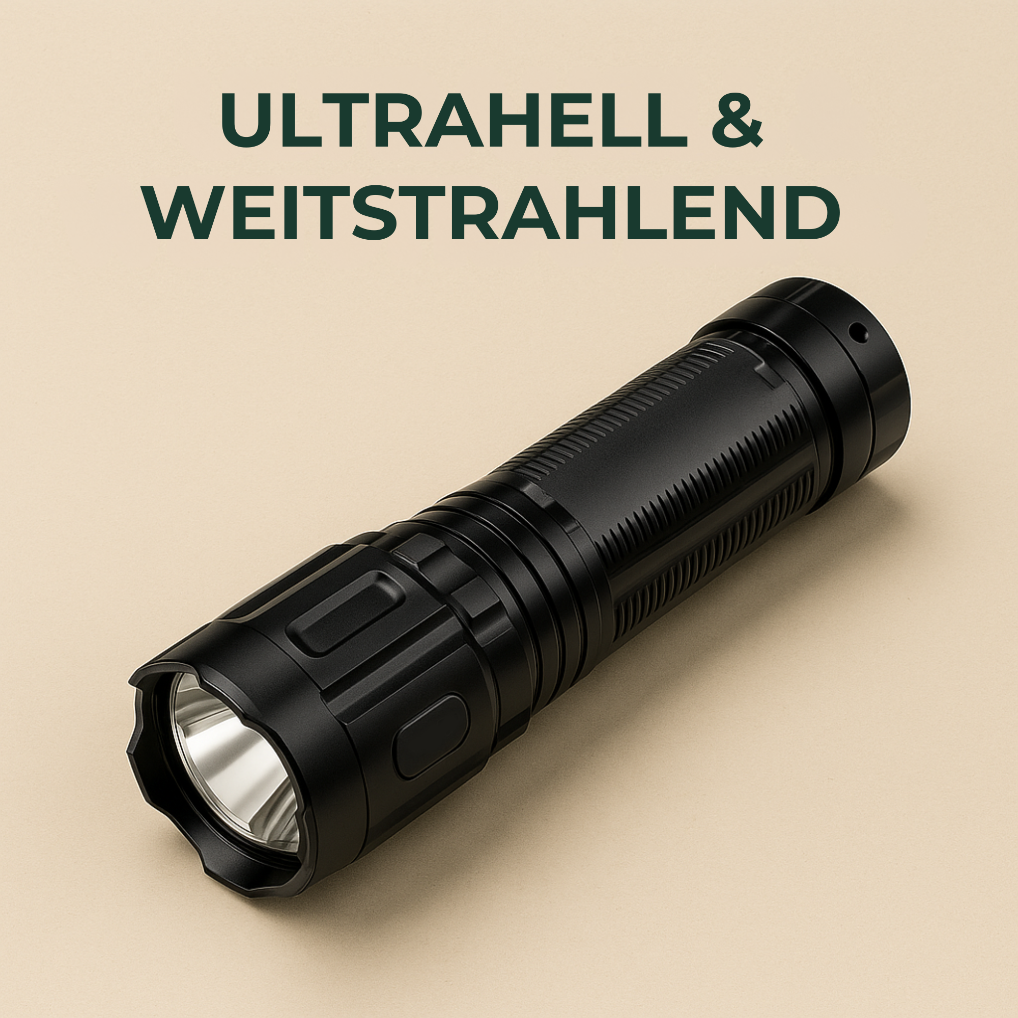 LumenGuard – LED Taschenlampe Militärisch | Extrem Hell Wiederaufladbar | Kompakt & Wasserdicht für Outdoor & Notfälle.