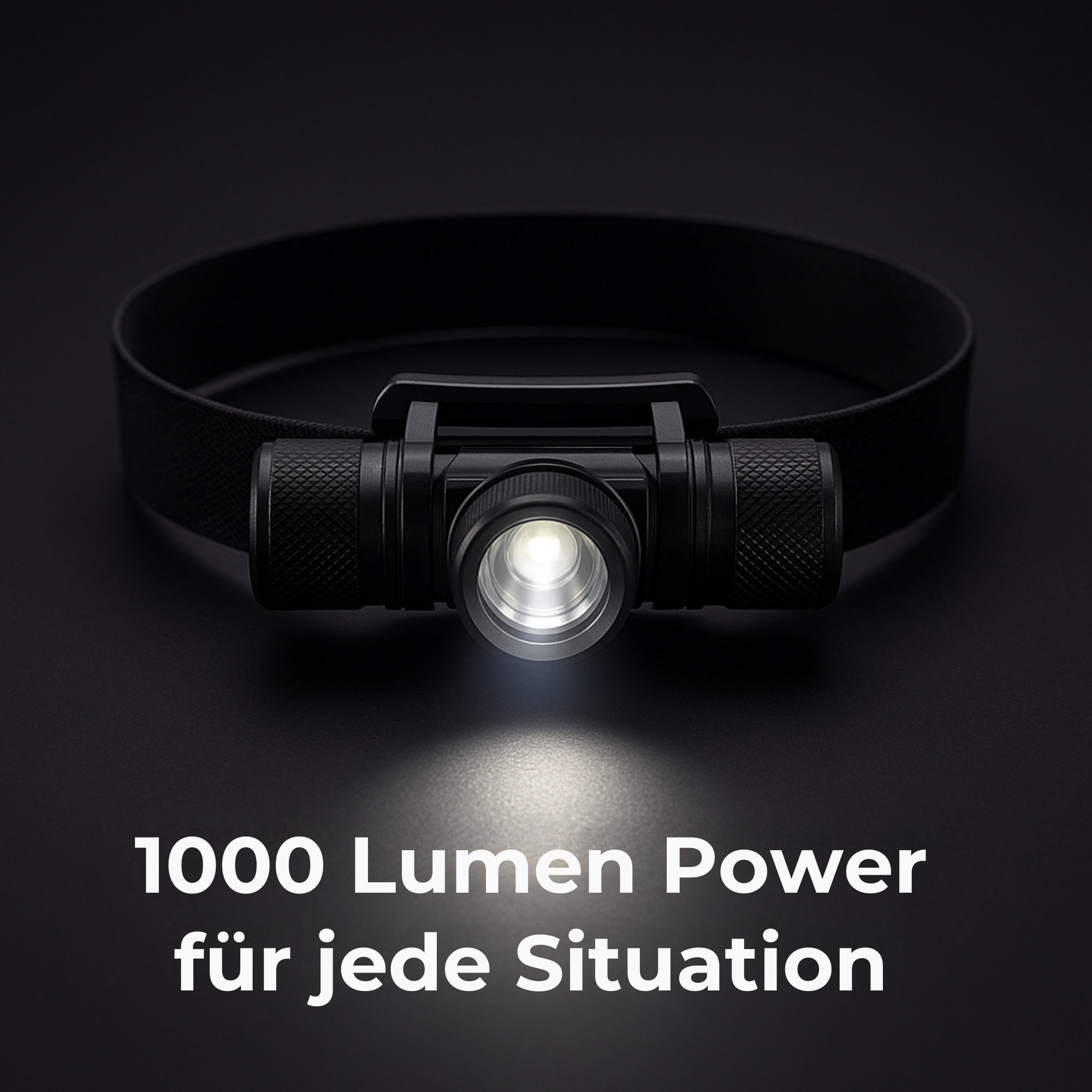 TaskBeam – LED Stirnlampe 1000 Lumen | USB aufladbar & wasserdicht | Für Outdoor, Arbeit & Notfälle
