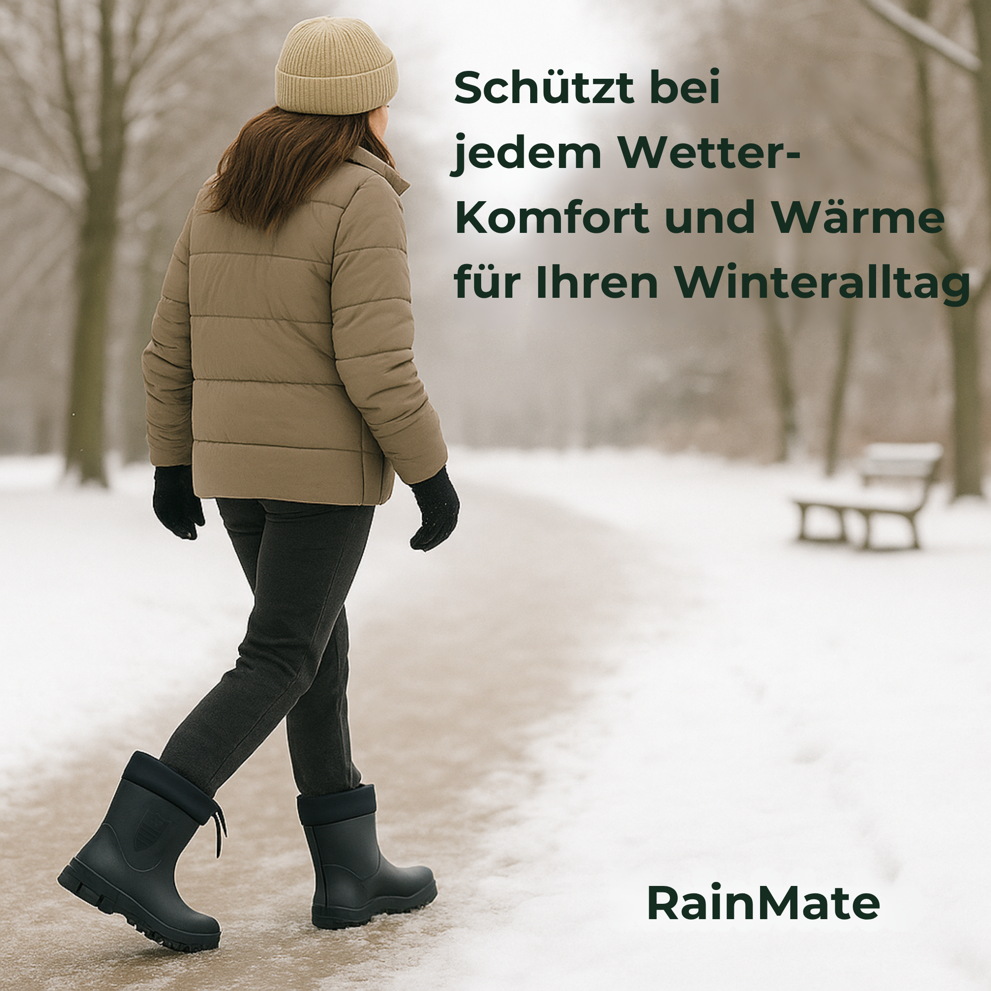 RainMate – Thermo Regenstiefel | rutschfest Thermo‑Futter | Outdoor Damen