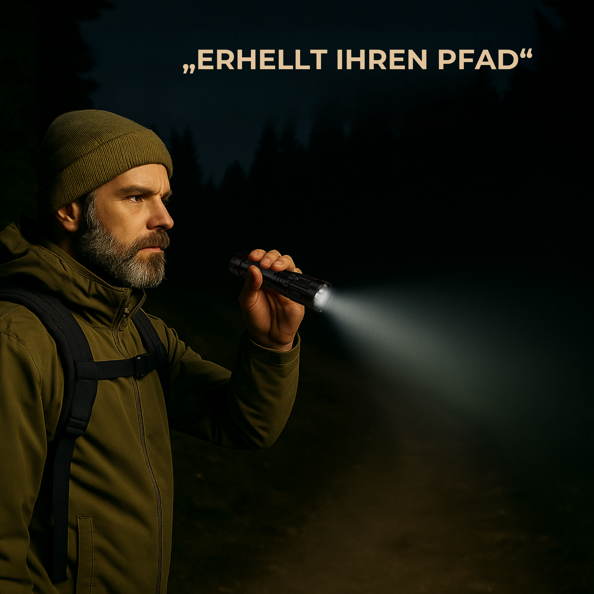 LumenGuard – LED Taschenlampe Militärisch | Extrem Hell Wiederaufladbar | Kompakt & Wasserdicht für Outdoor & Notfälle.