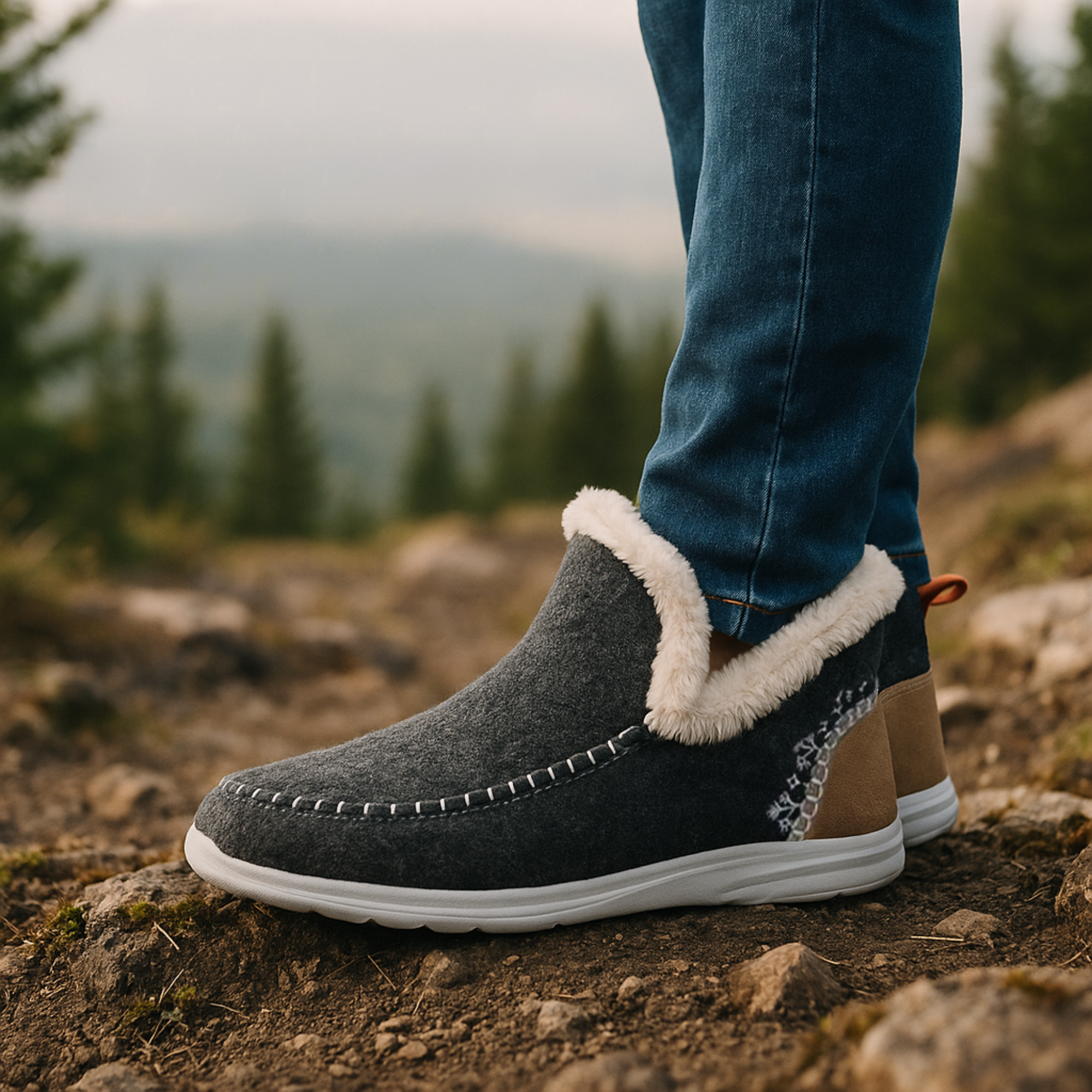 OrthoSoft – Komfortschuhe rutschfest | Plüschgefüttert & orthopädisch | Für Haus & Alltag