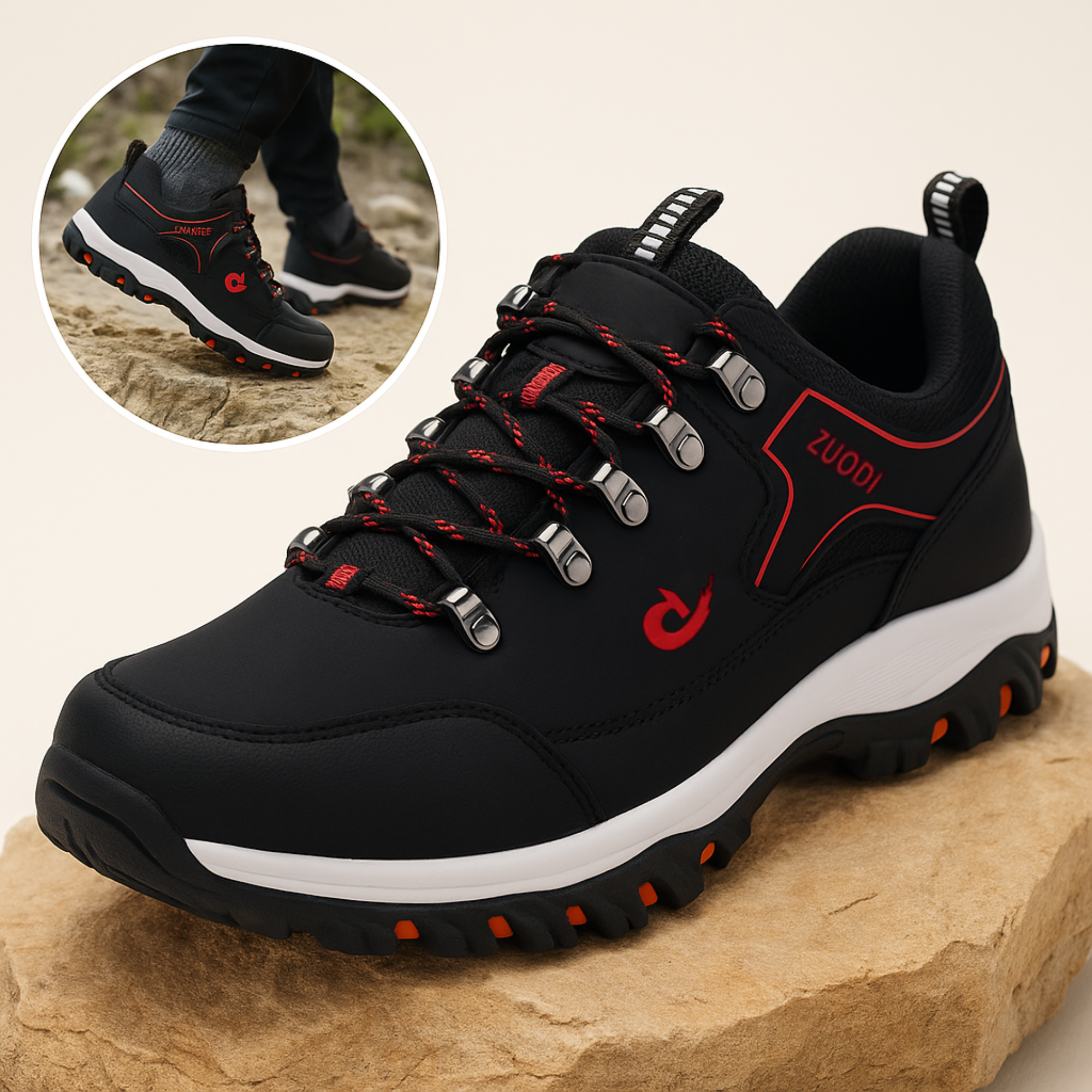 OrthoMove – Schmerzlindernder Wanderschuh | orthopädisch, stoßdämpfend & rutschfest | Unisex für Wandern & Alltag