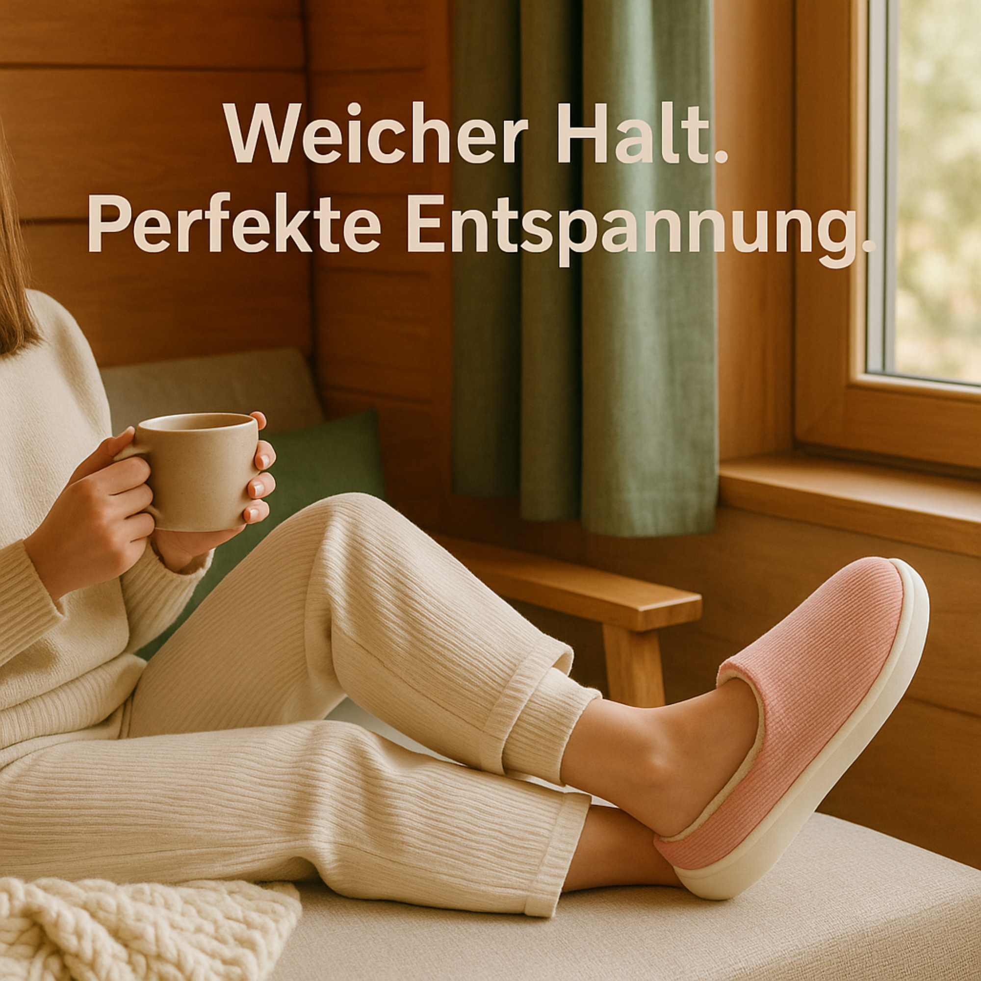 OrthoSlip – orthopädische Hausschuhe | rutschfest & gefüttert atmungsaktiv | Fußkomfort für Zuhause