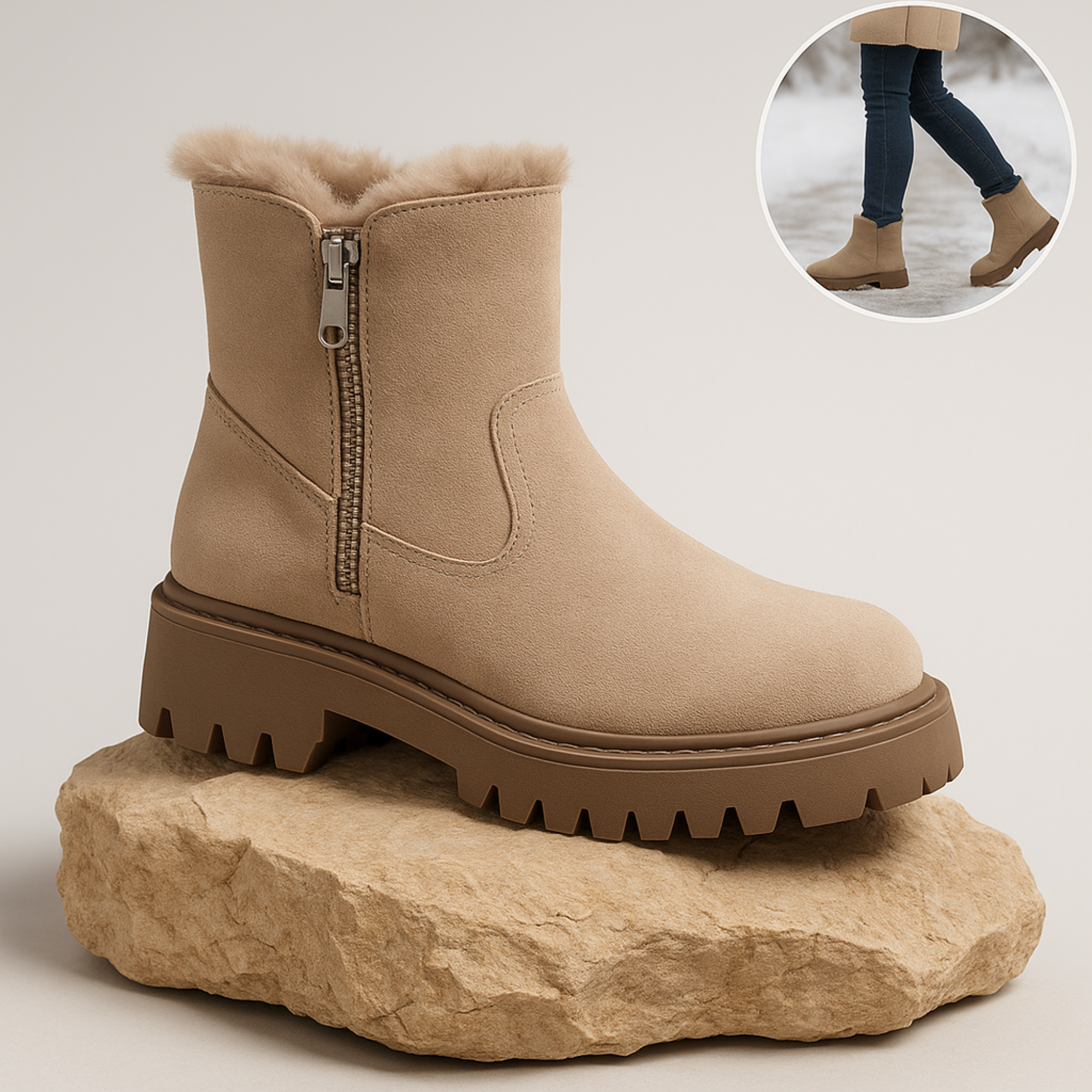 OrthoSafe – Orthopädische Winterstiefel | rutschfest & stoßdämpfend, atmungsaktiv & wasserdicht | lindert Fußschmerzen im Alltag