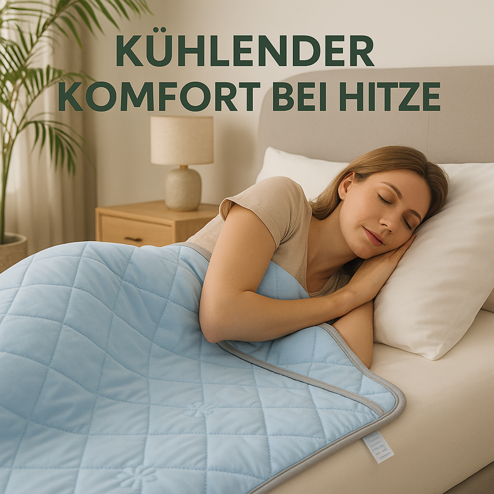 CoolNest – Kühldecke für den Sommer | 100x150 | 5 °C kühler & atmungsaktiv | Gegen Schwitzen beim Schlafen.