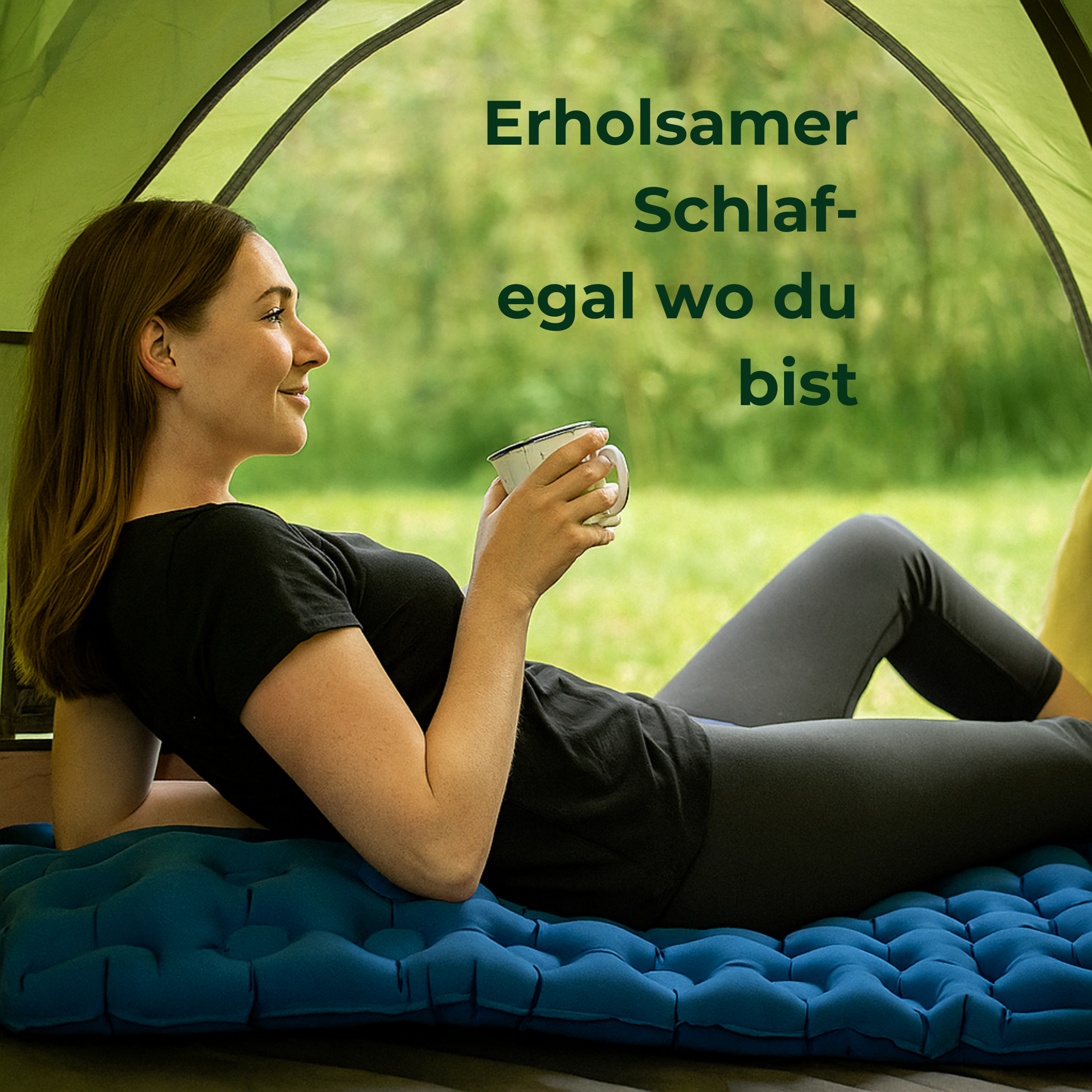 TrekBett – Ultraleicht Outdoor Luftmatratze | Schnell aufblasbar Rutschfest Wasserdicht | Camping Trekking Schlafkomfort
