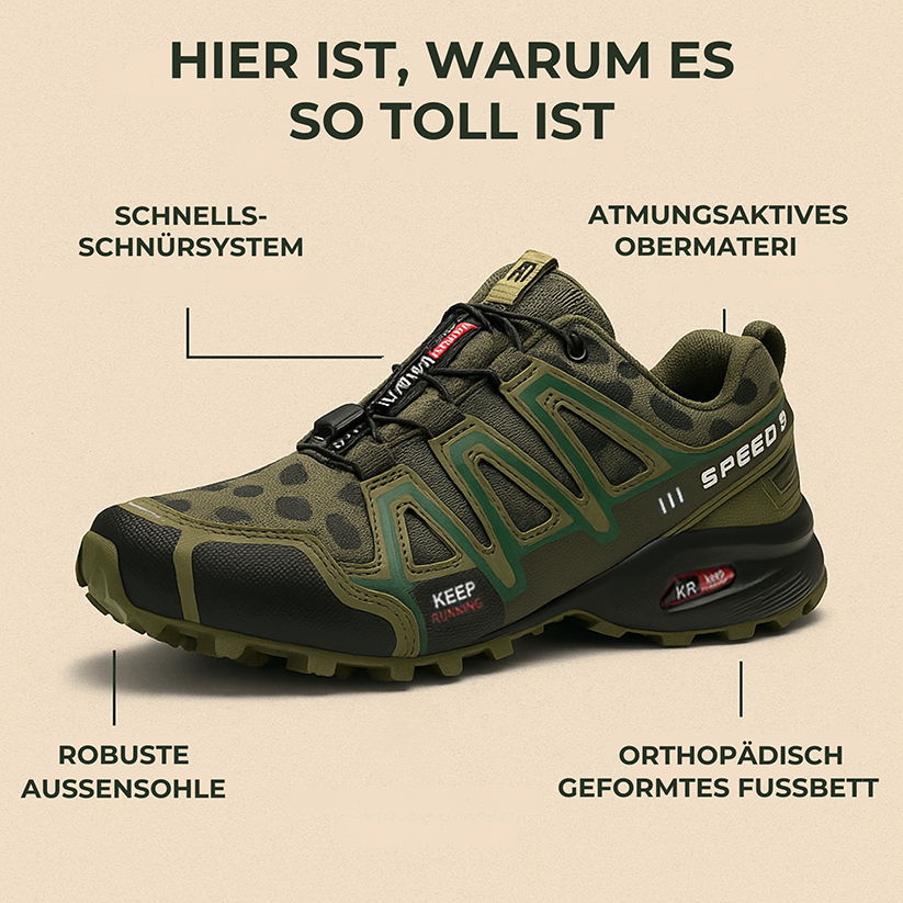 ErgoStep – orthopädische Wanderschuhe | rutschfest & stoßdämpfend | Fußkomfort für Wanderer & Geher