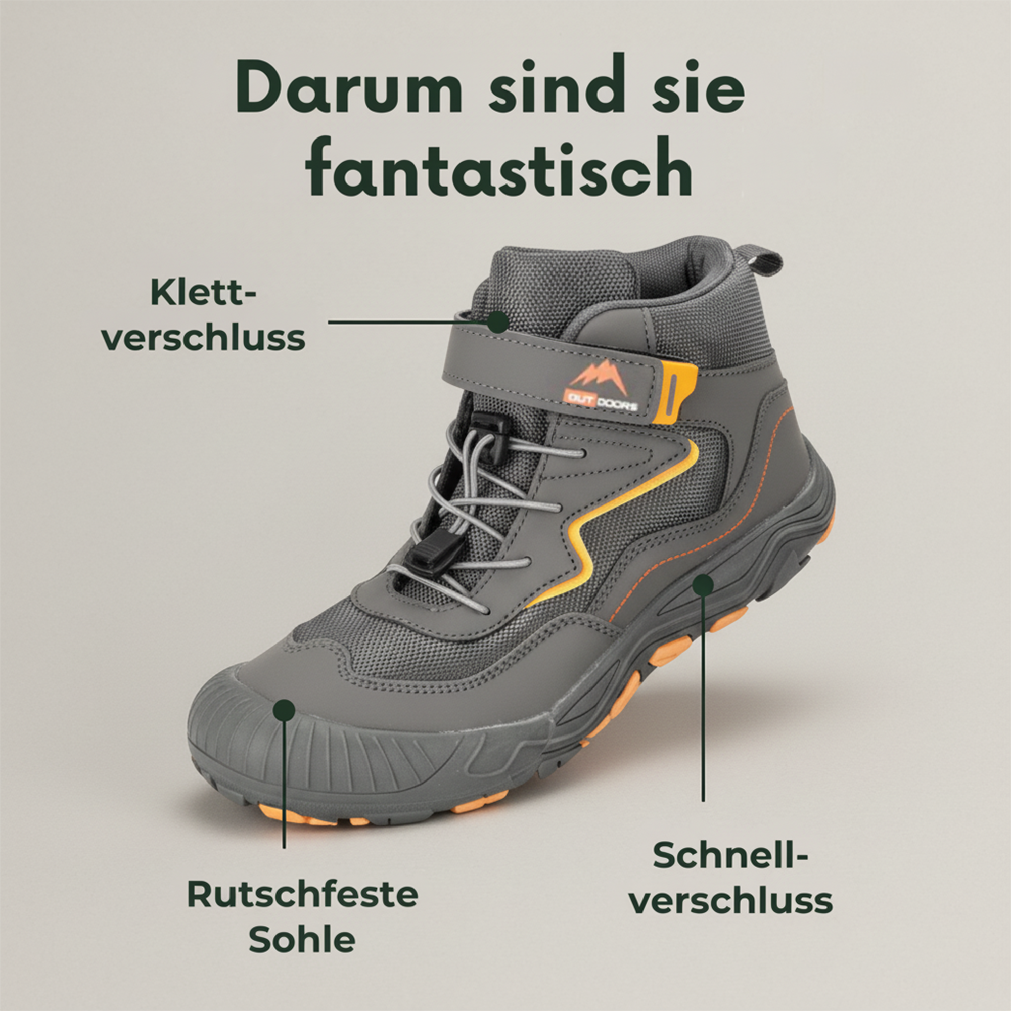 KinderFlex – wasserfeste Kinder Barfußschuhe | ultra weiches Innenfutter rutschfest | im Winter für aktive Kinder