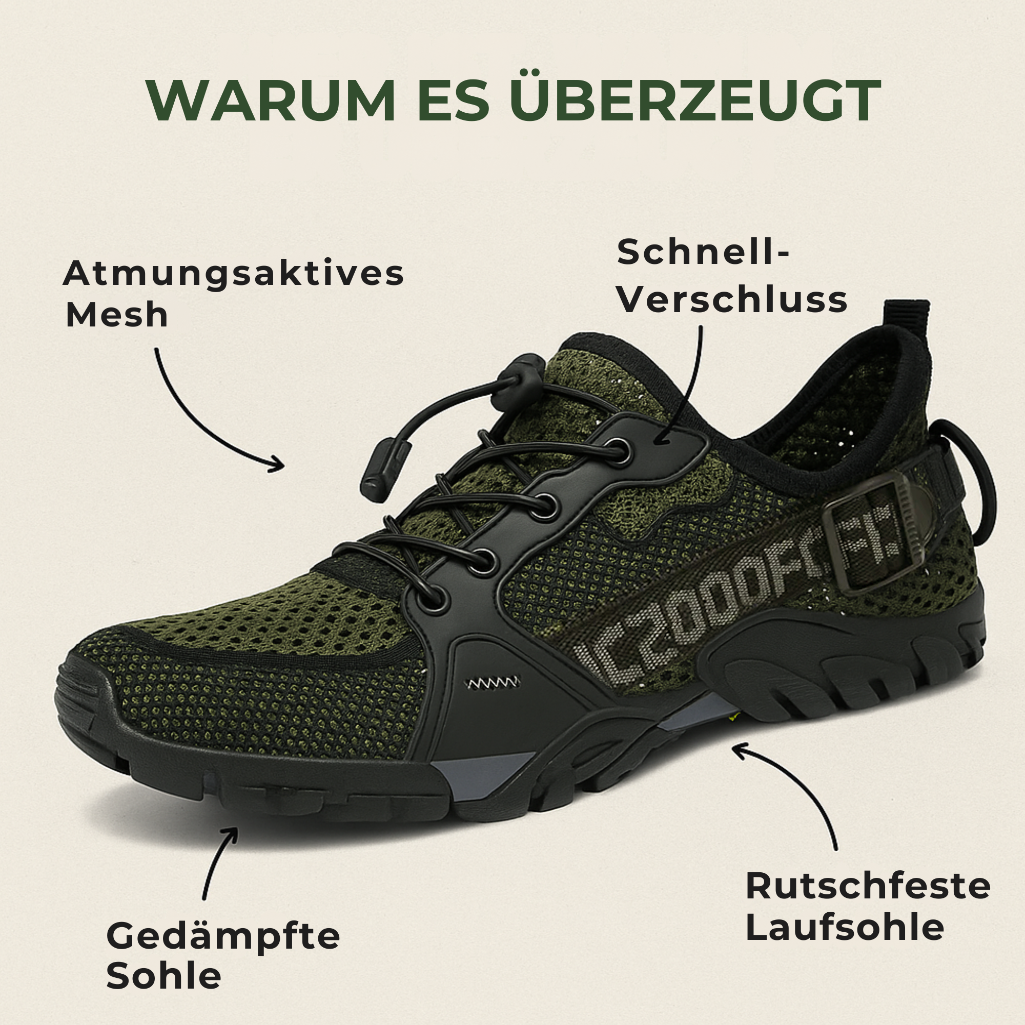 SensoWalk – orthopädischer Wanderschuh | Dämpfung rutschfest atmungsaktiv – für Senioren & schmerzfreies Gehen