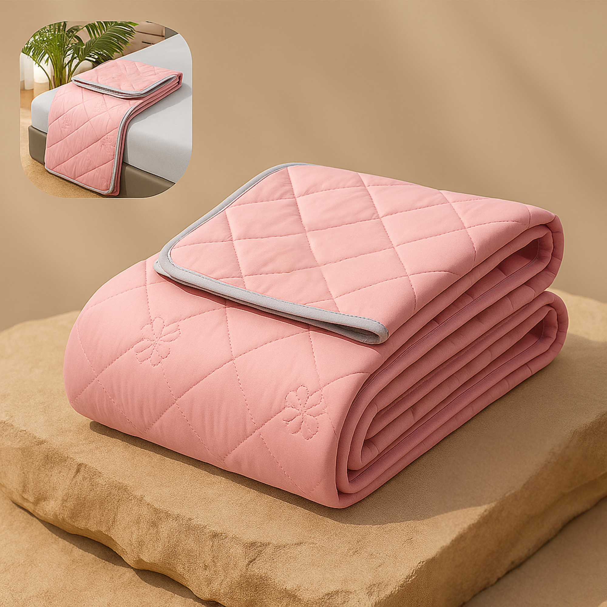 CoolNest – Kühldecke für den Sommer | 100x150 | 5 °C kühler & atmungsaktiv | Gegen Schwitzen beim Schlafen.