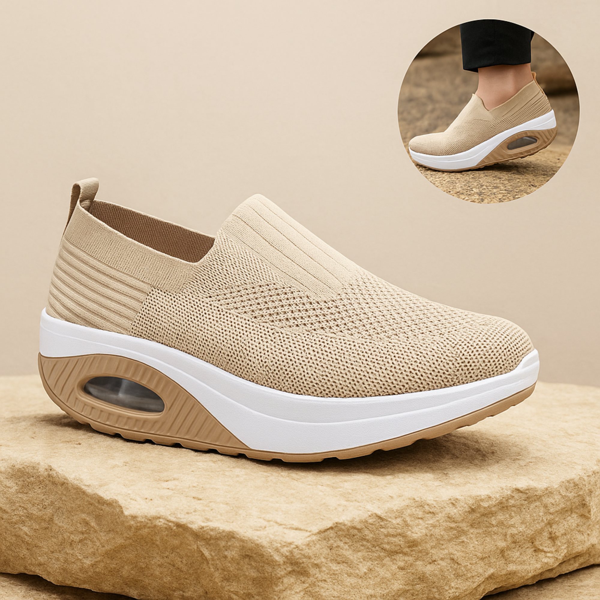 OrthoFit – Fußschmerz Schuhe | Dämpfung rutschfest atmungsaktiv | Alltag Damen