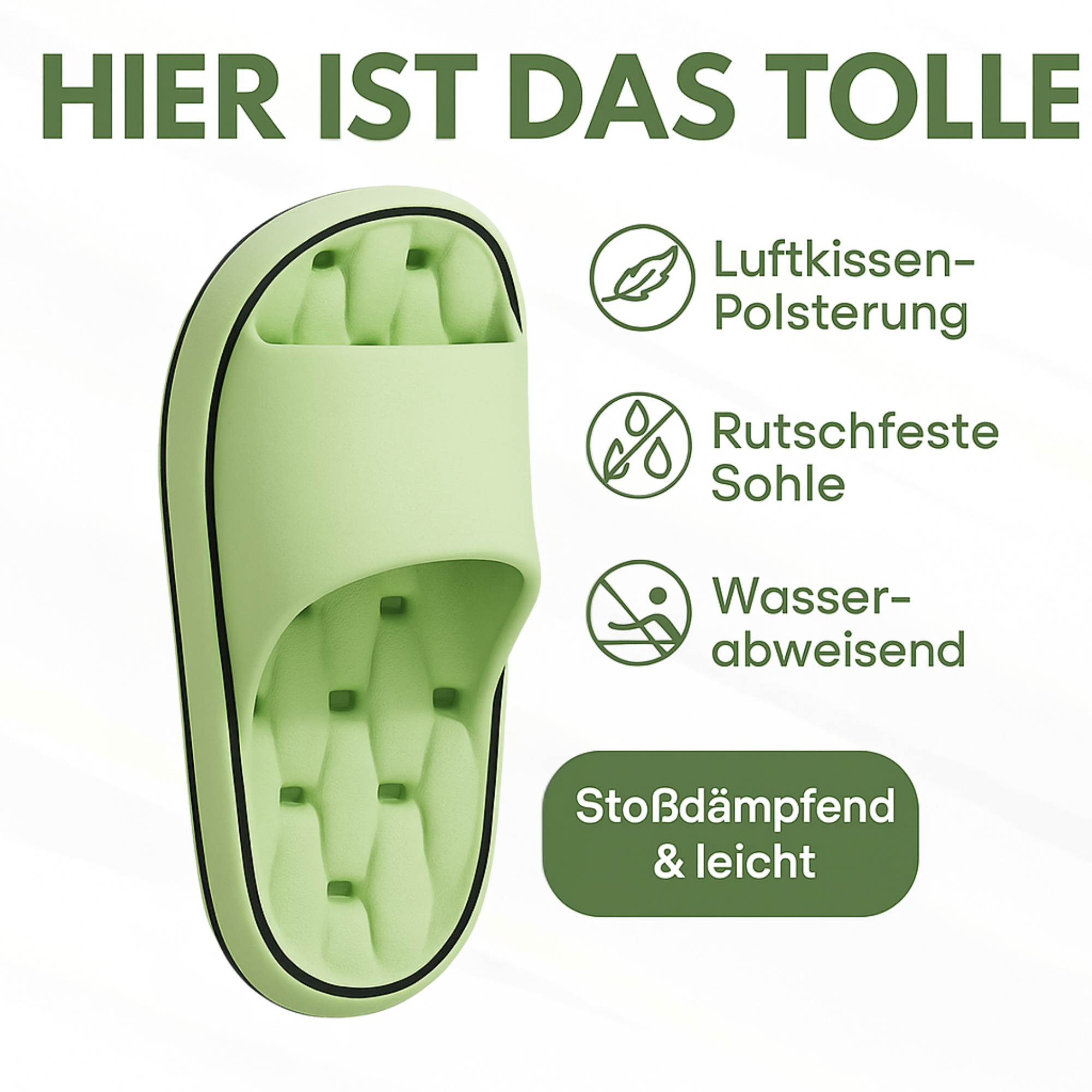 Trittfrei – orthopädische Hausschuhe | rutschfeste EVA-Dämpfung 4,5 cm – gegen Fußschmerzen & Plantarfasziitis