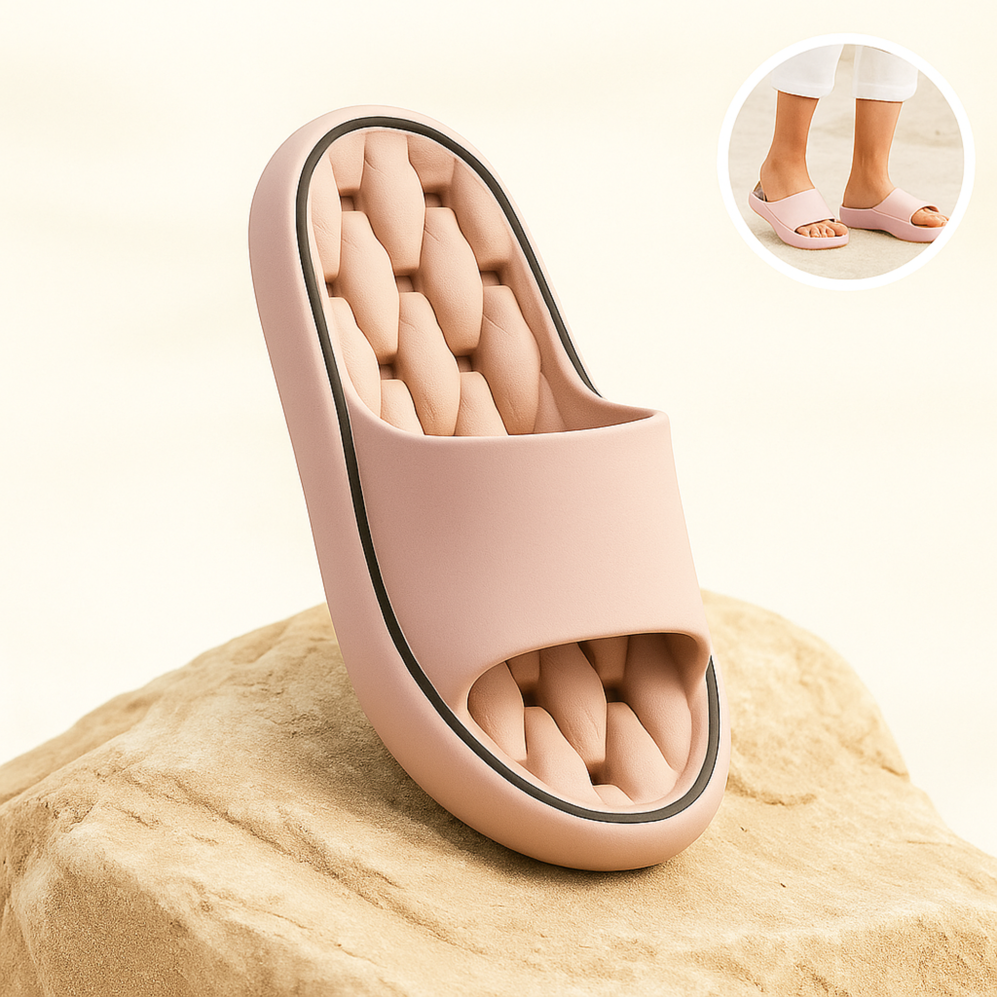 Trittfrei – orthopädische Hausschuhe | rutschfeste EVA-Dämpfung 4,5 cm – gegen Fußschmerzen & Plantarfasziitis