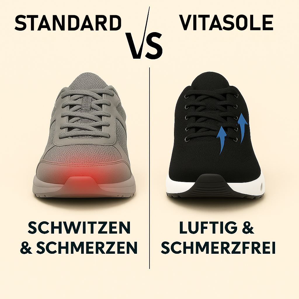 VitaSole – Orthopädische Sneaker Hallux Valgus | Schmerzfrei & Atmungsaktiv mit Dämpfung | Für Alltag, Beruf & lange Gehstrecken