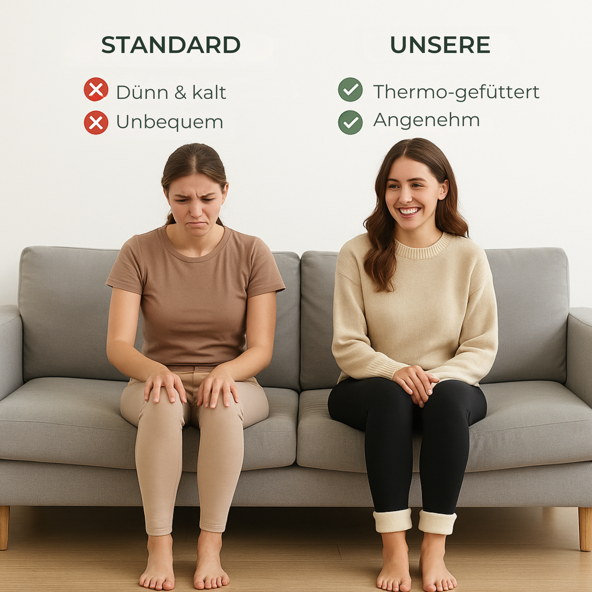 ThermoPants – Thermoleggings Damen | fleecegefüttert atmungsaktiv | Winterkomfort für Outdoor und Alltag