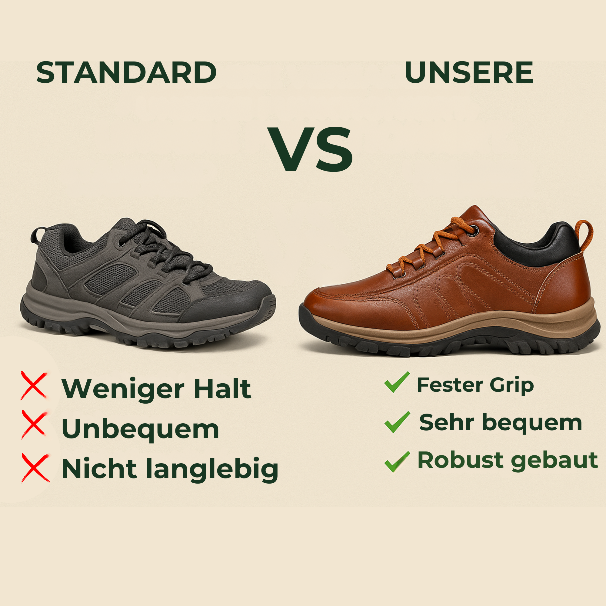 OrthoBalance – Orthopädischer Herrenschuh gegen Fußschmerzen | Ergonomisches Design mit rutschfester Sohle | Alltag & Beruf.