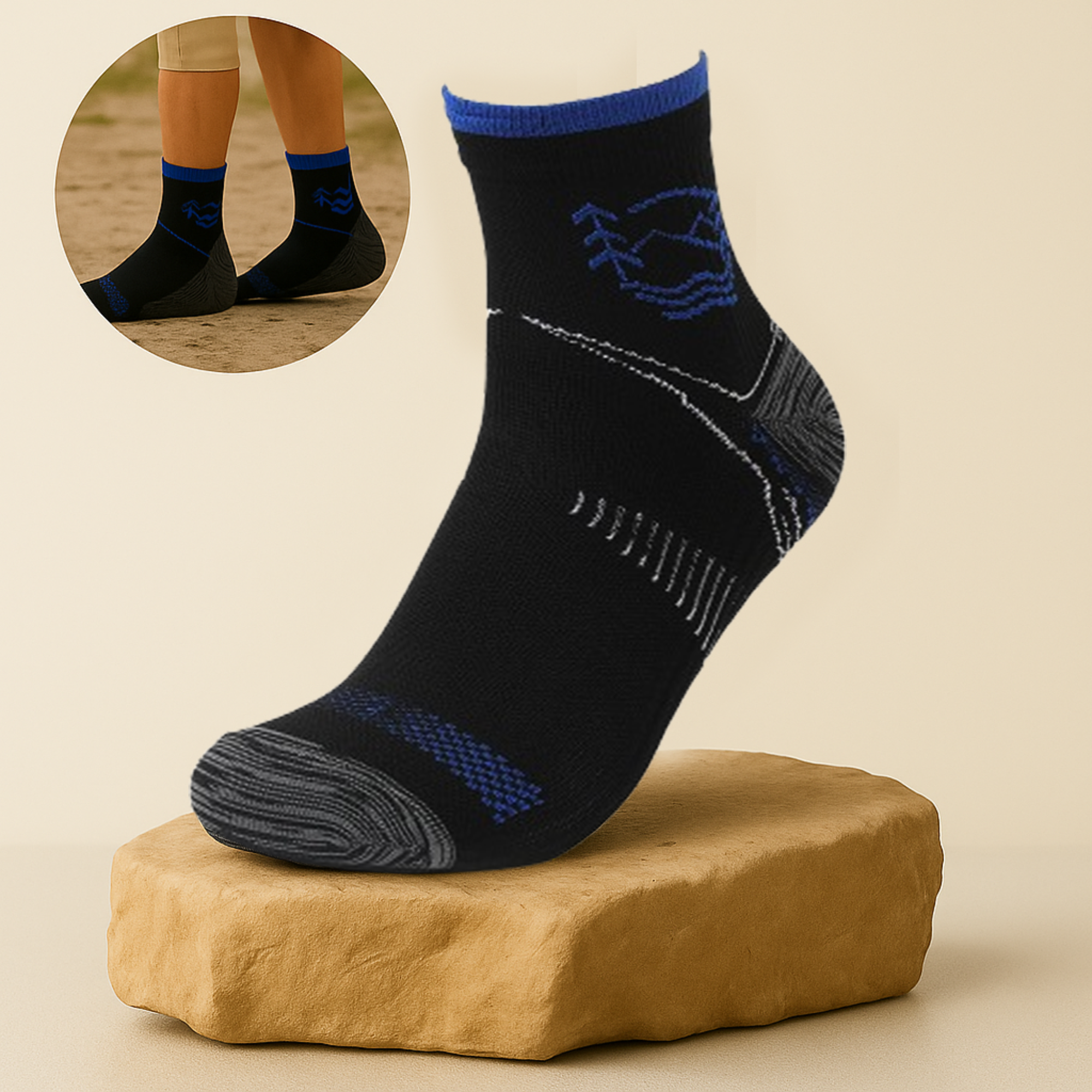 StepRelief – Orthopädische Kompressionssocken | Schmerzlinderung & Durchblutung elastisch | Alltag Beruf Reise