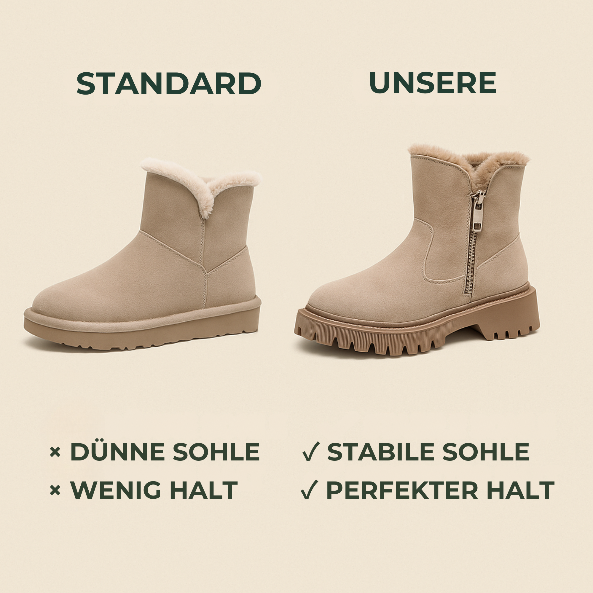 OrthoSafe – Orthopädische Winterstiefel | rutschfest & stoßdämpfend, atmungsaktiv & wasserdicht | lindert Fußschmerzen im Alltag