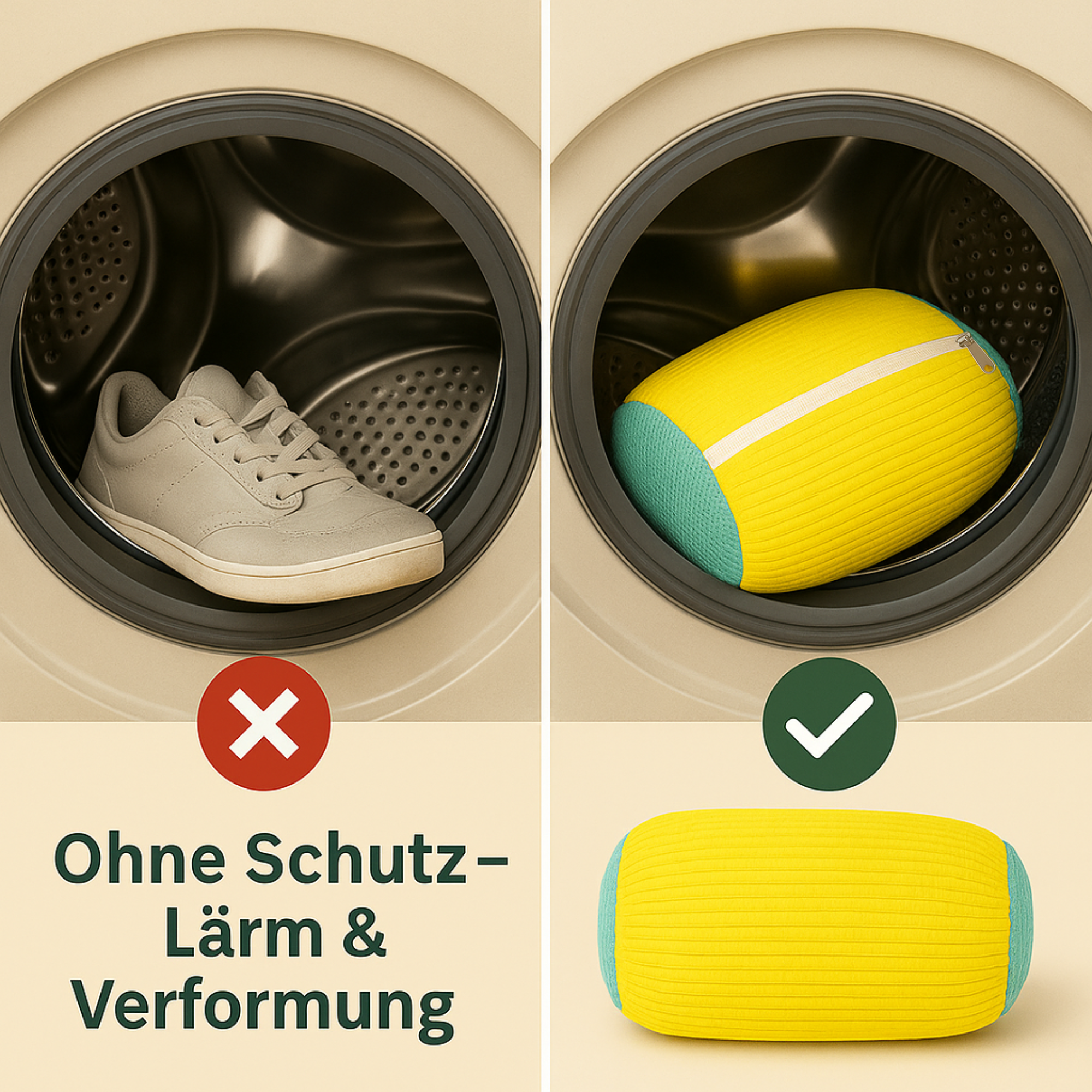 WashTasche – Schuhreinigungstasche Waschmaschine | Sanfte Reinigung & Schutz im Schleudergang | Für Sneaker & Alltagsschuhe