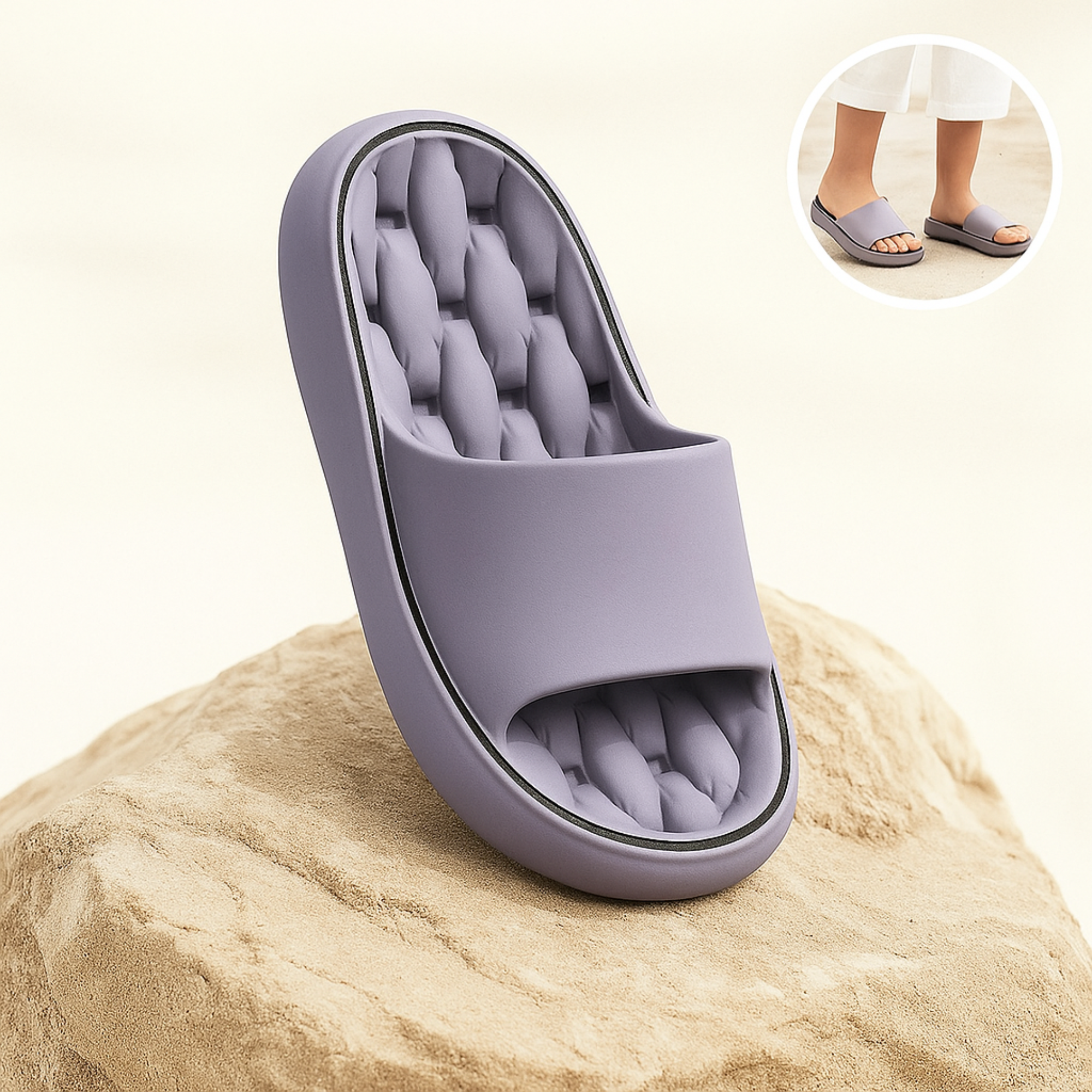 Trittfrei – orthopädische Hausschuhe | rutschfeste EVA-Dämpfung 4,5 cm – gegen Fußschmerzen & Plantarfasziitis