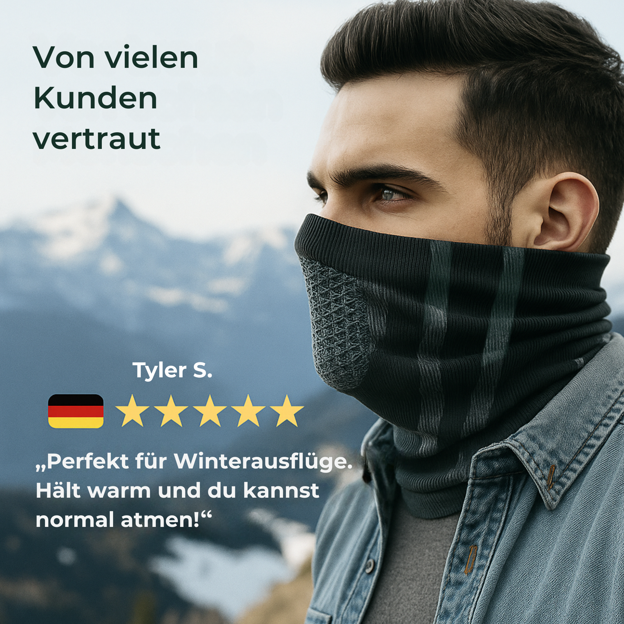 AlpinGuard – Multifunktionstuch Kälteschutz | atmungsaktiv & dehnbar | Outdoor Sport & Winter Alltag