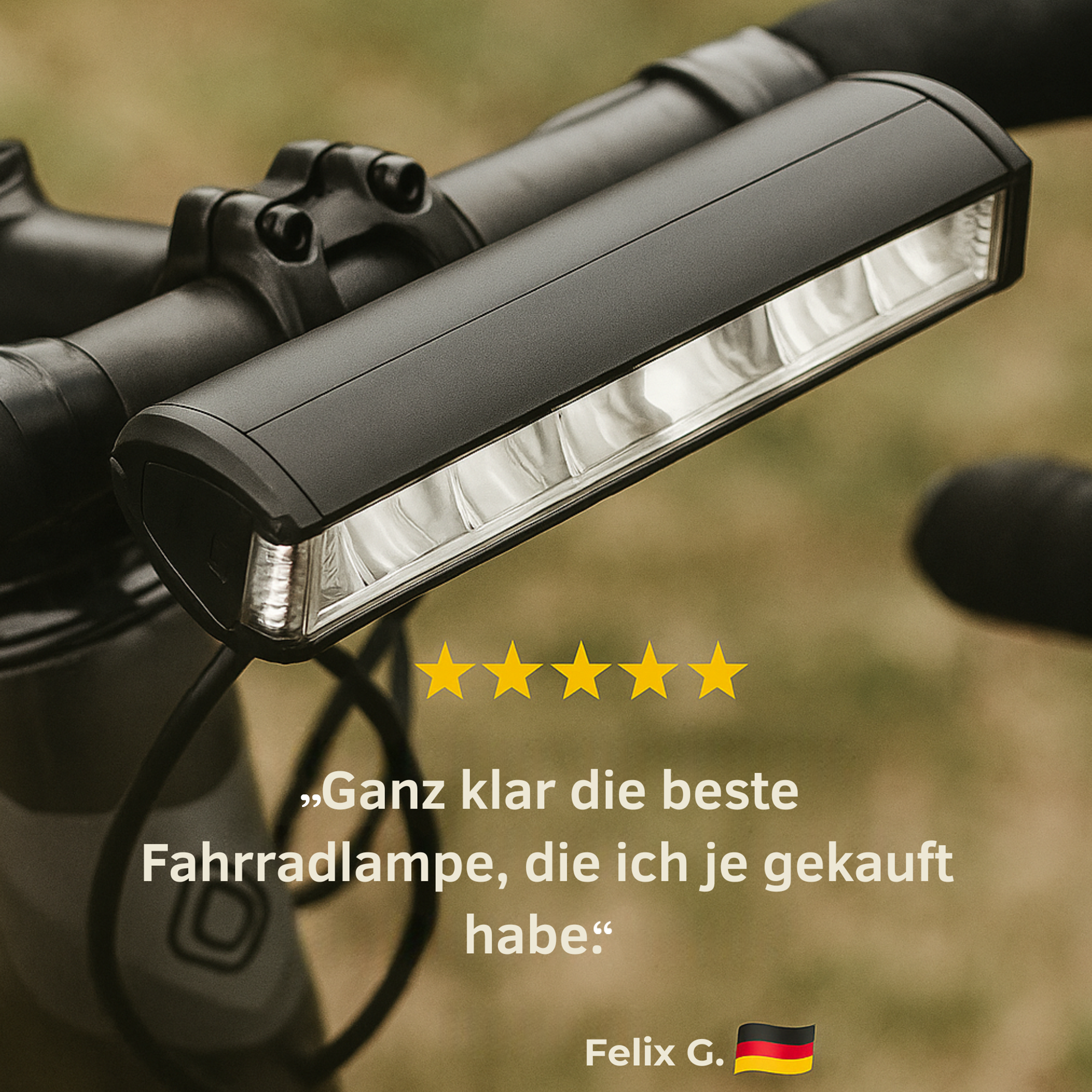 LumiRide – LED Frontlicht mit Powerbank | 6000 Lumen wetterfest & wiederaufladbar | Für Fahrrad E-Scooter Roller Outdoor