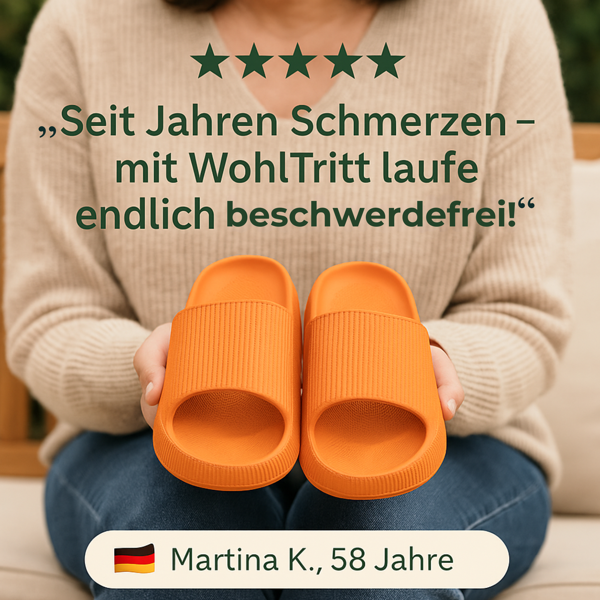 WohlTritt – Orthopädische Hausschuhe Damen & Herren | Schmerzfrei & Stoßdämpfend | Rutschfest für Alltag & Zuhause.