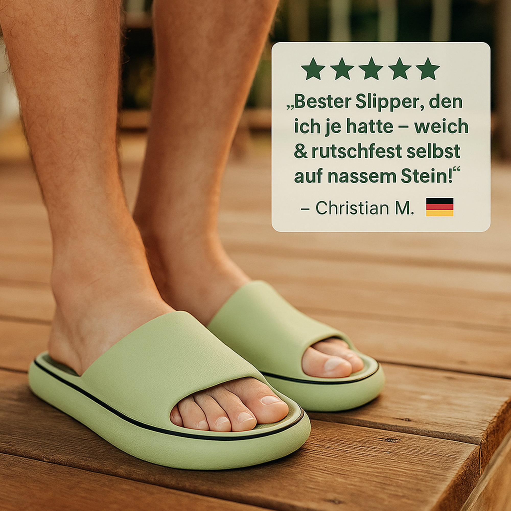 Trittfrei – orthopädische Hausschuhe | rutschfeste EVA-Dämpfung 4,5 cm – gegen Fußschmerzen & Plantarfasziitis