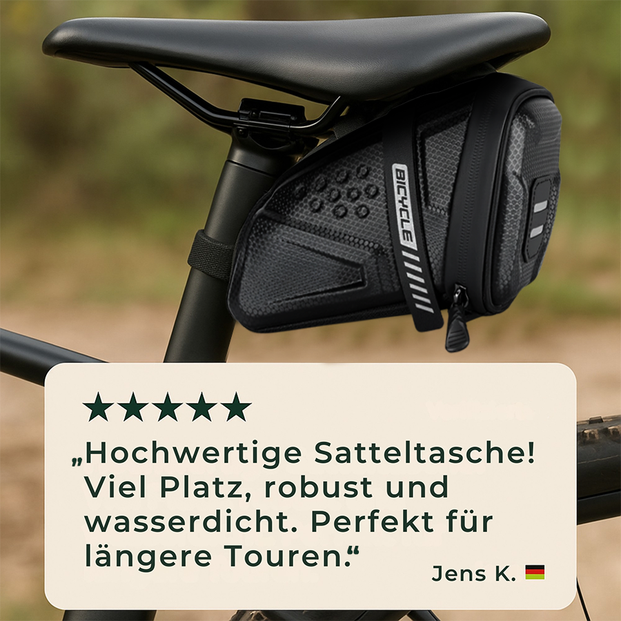PackPro – Satteltasche wasserdicht | rutschfest & abriebfest | 1,5 L – für Pendler & Radtouren