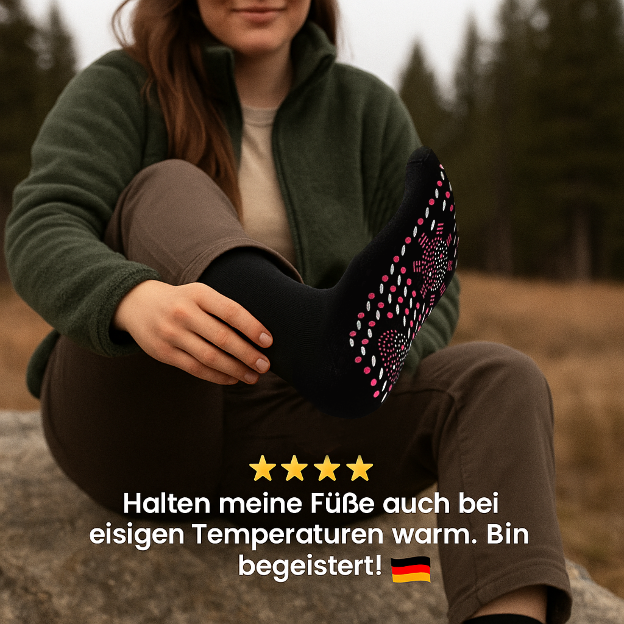 WarmNest – Thermosocken für Damen gegen kalte Füße | Selbstheizend & rutschfest | Für Winter, Zuhause, Schlaf & entspannte Abende