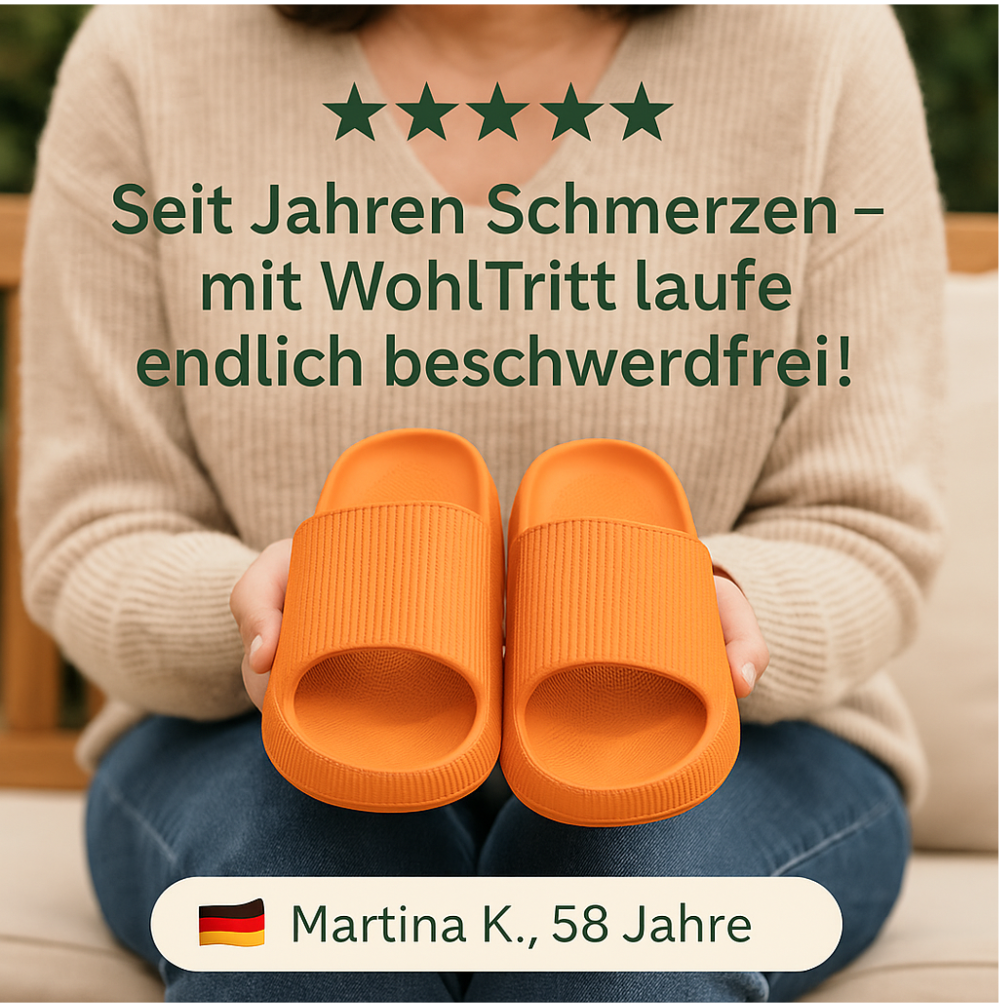 WohlTritt – Orthopädische Hausschuhe Damen & Herren | Schmerzfrei & Stoßdämpfend | Rutschfest für Alltag & Zuhause