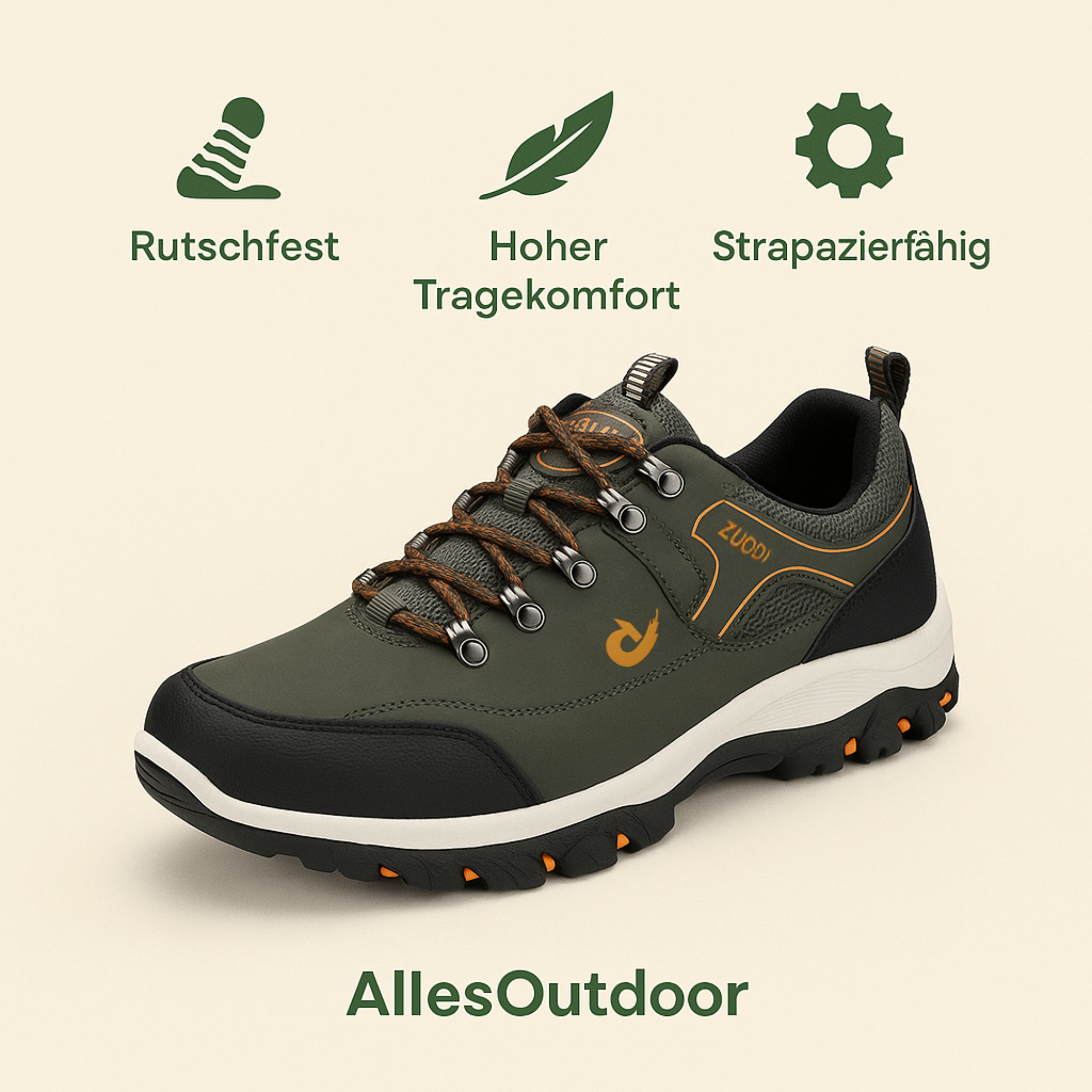 OrthoMove – Schmerzlindernder Wanderschuh | orthopädisch, stoßdämpfend & rutschfest | Unisex für Wandern & Alltag