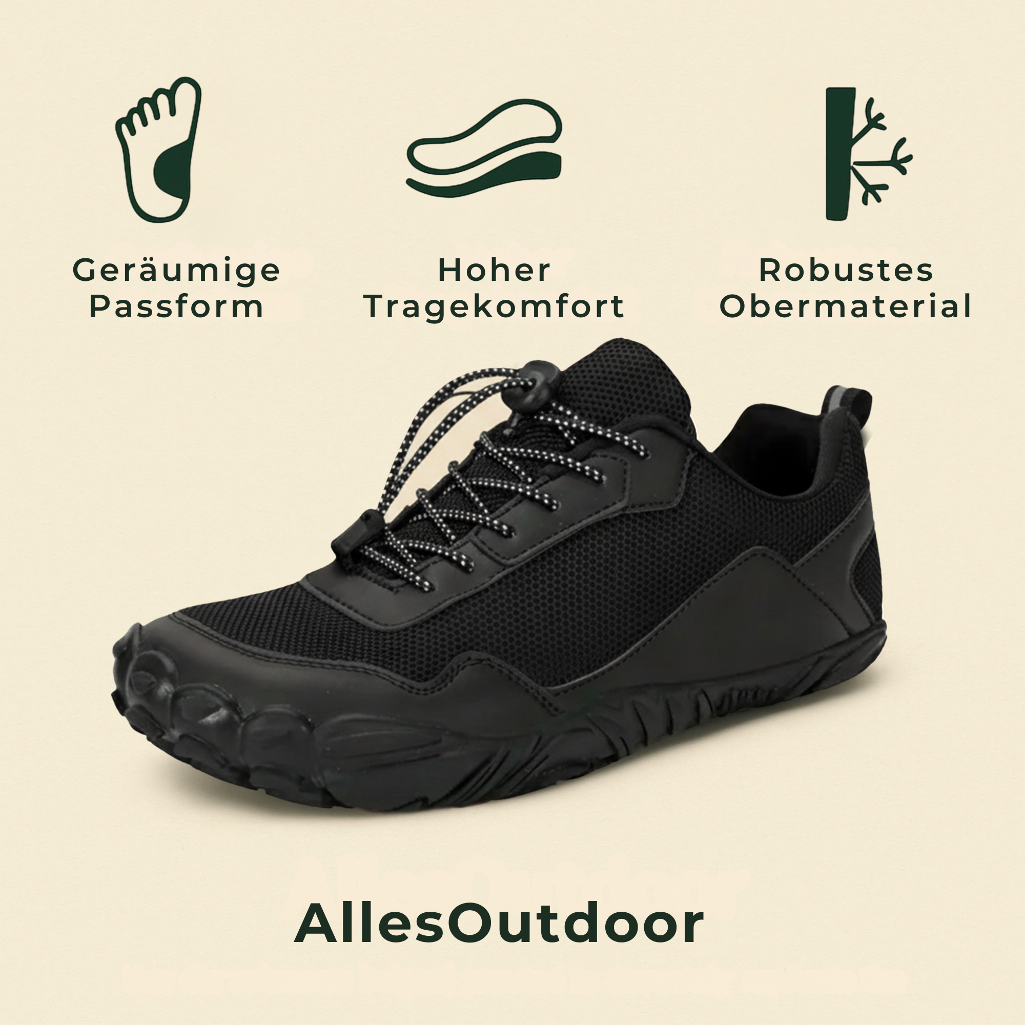 BareTrek – Barfußschuhe rutschfest | Atmungsaktiv & Zehenfreiheit | Outdoor & Alltag