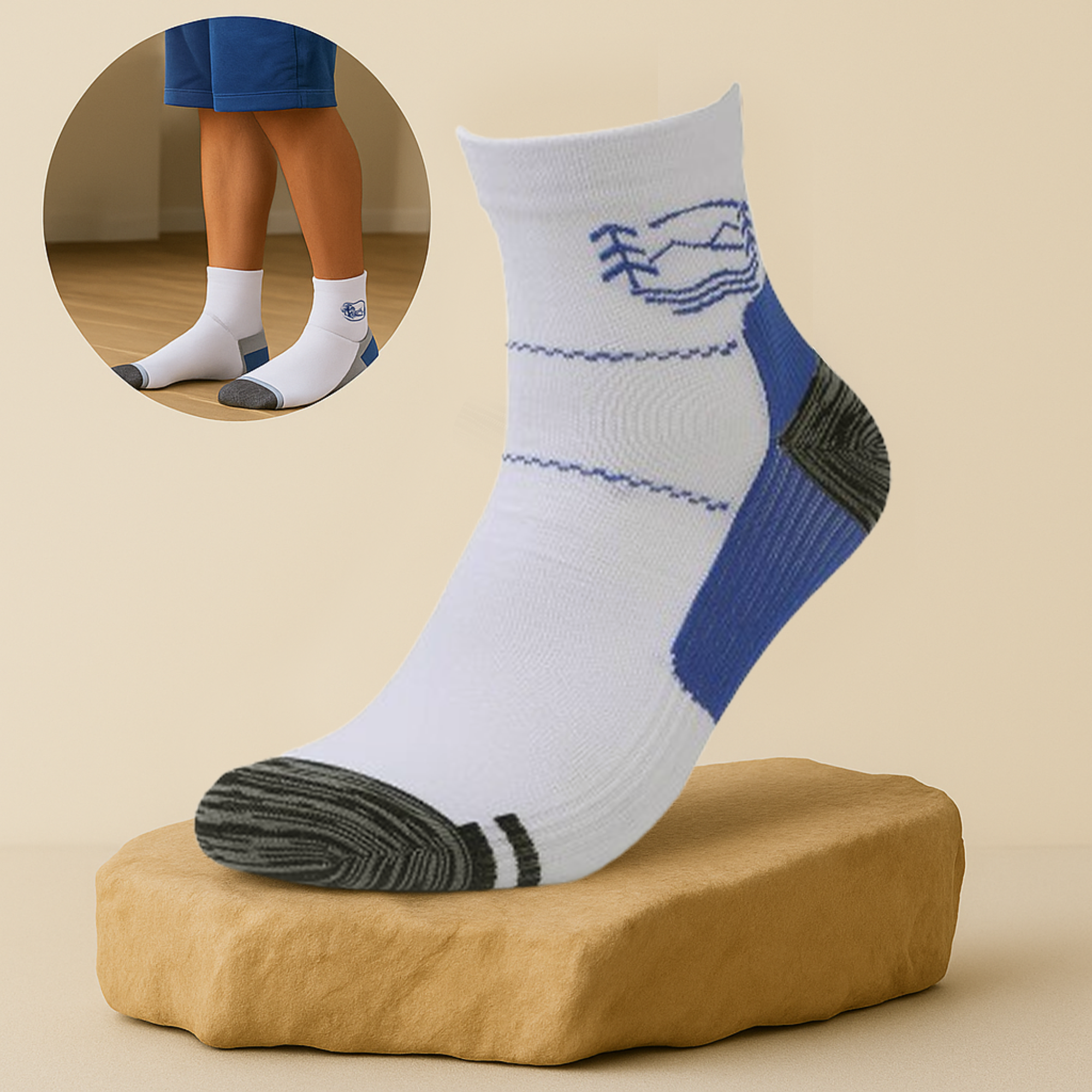 StepRelief – Orthopädische Kompressionssocken | Schmerzlinderung & Durchblutung elastisch | Alltag Beruf Reise