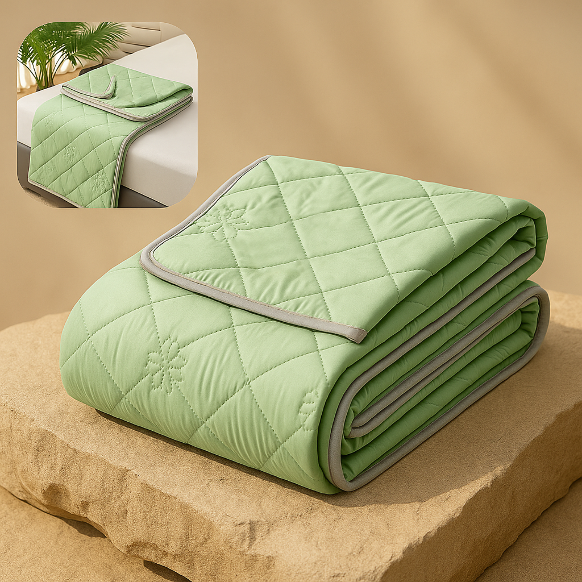 CoolNest – Kühldecke für den Sommer | 100x150 | 5 °C kühler & atmungsaktiv | Gegen Schwitzen beim Schlafen.