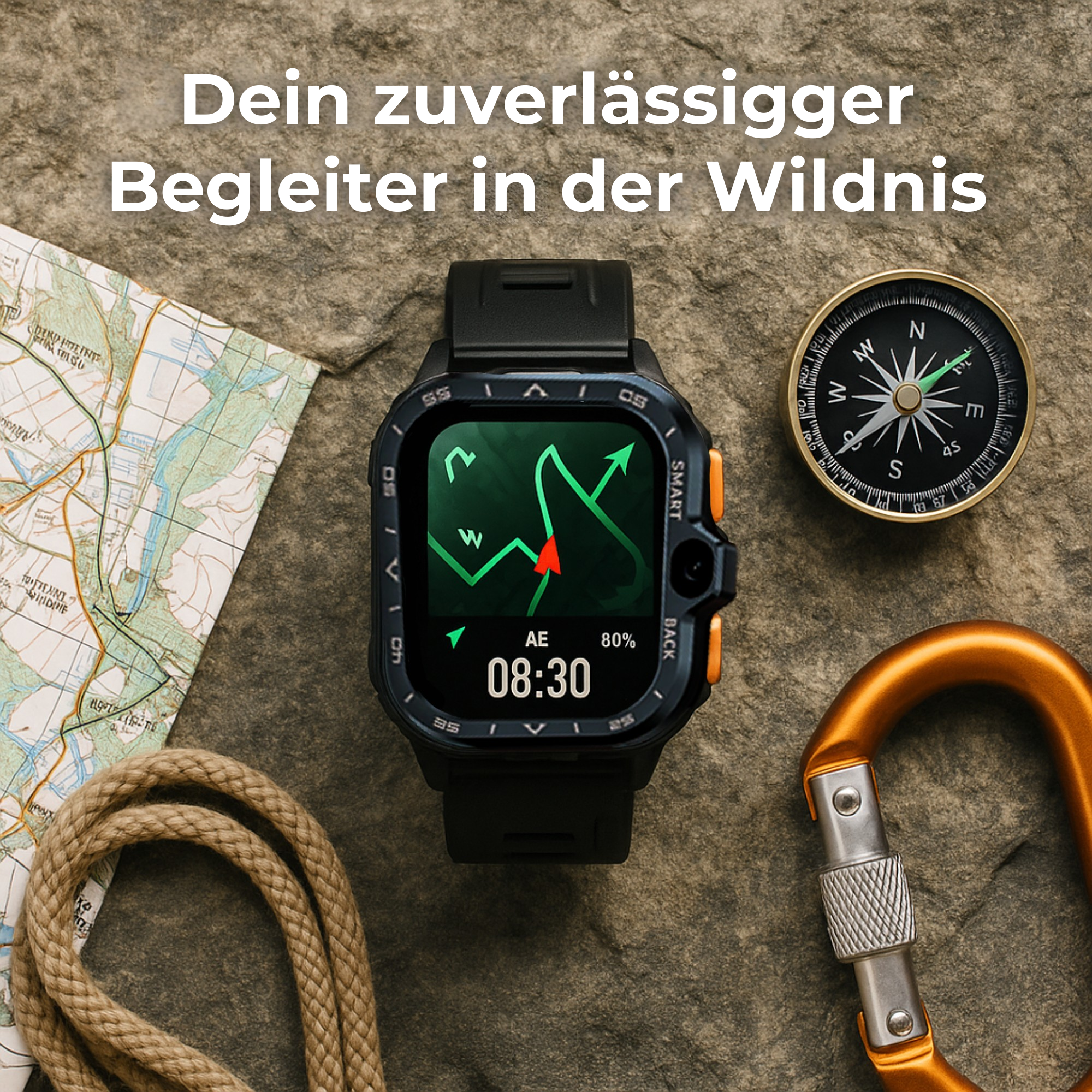 Vextro – SIM Smartwatch | Anruf & Video IP68 stoßfest | Outdoor Arbeit Herren