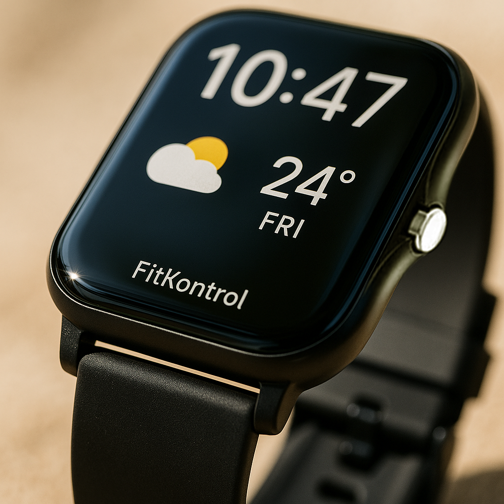 FitKontrol – Gesundheits-Smartwatch | Schrittzähler Schlafüberwachung | Wasserdicht IP68 für Fitness & Alltag