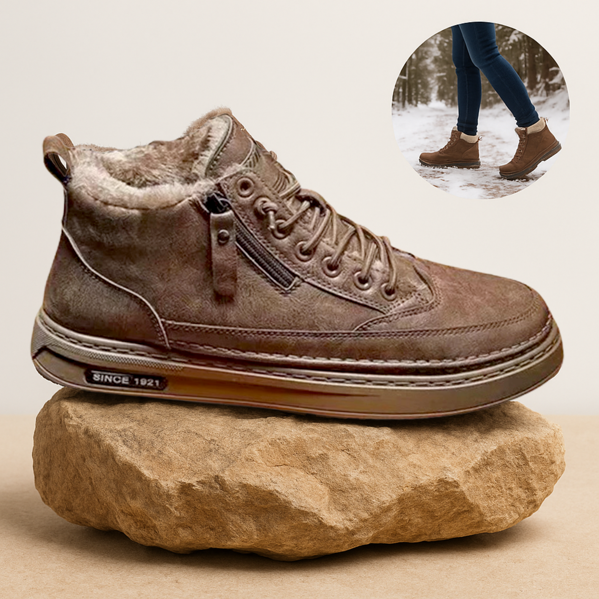 AlpinTrek – Thermo Komfortschuh | schmerzlindernd rutschfest atmungsaktiv – Winter Alltag & Outdoor.