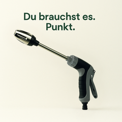 AquaJet – Hochdruck Reinigungsdüse für Gartenschlauch | Turbostrahl gegen hartnäckigen Schmutz Edelstahlkopf | Für Terrasse Auto Fassade.