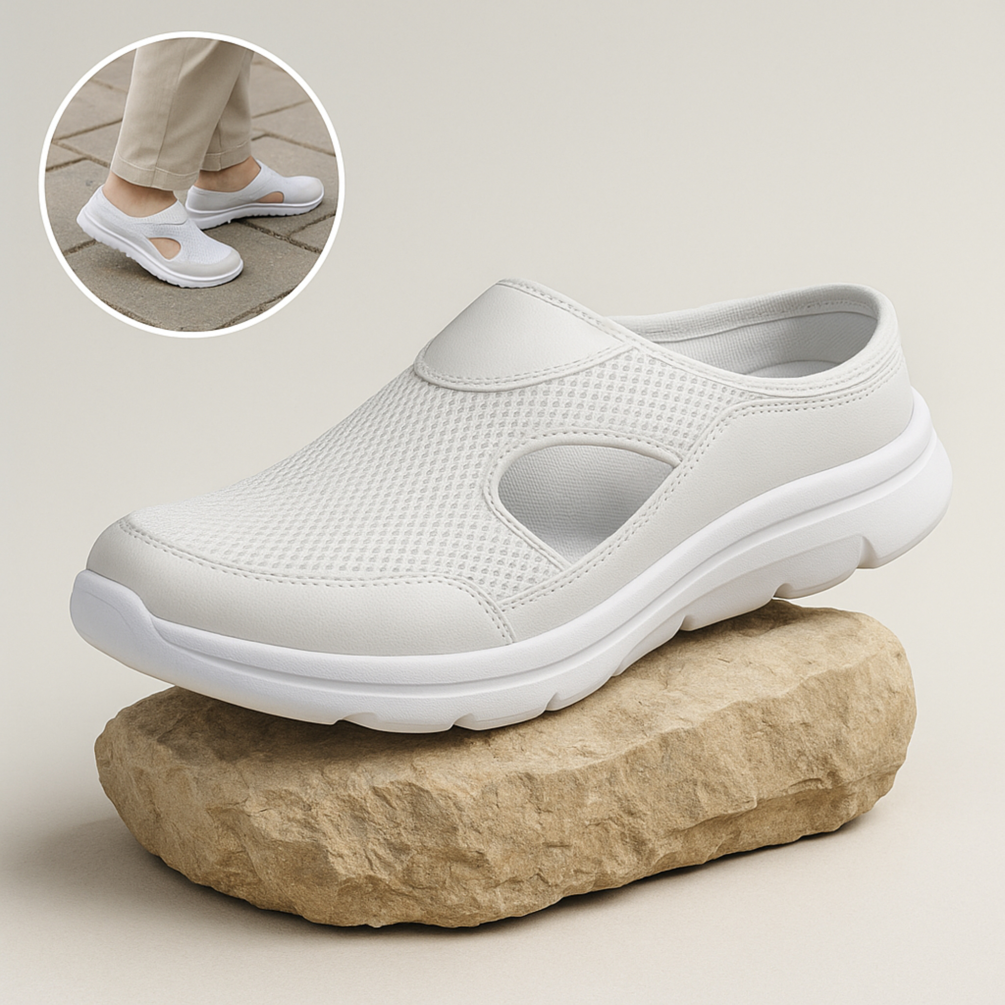 EasWalk – Arbeitsschuhe Plantarfasziitis | rutschfest atmungsaktiv | für Pflege & Stehberufe.