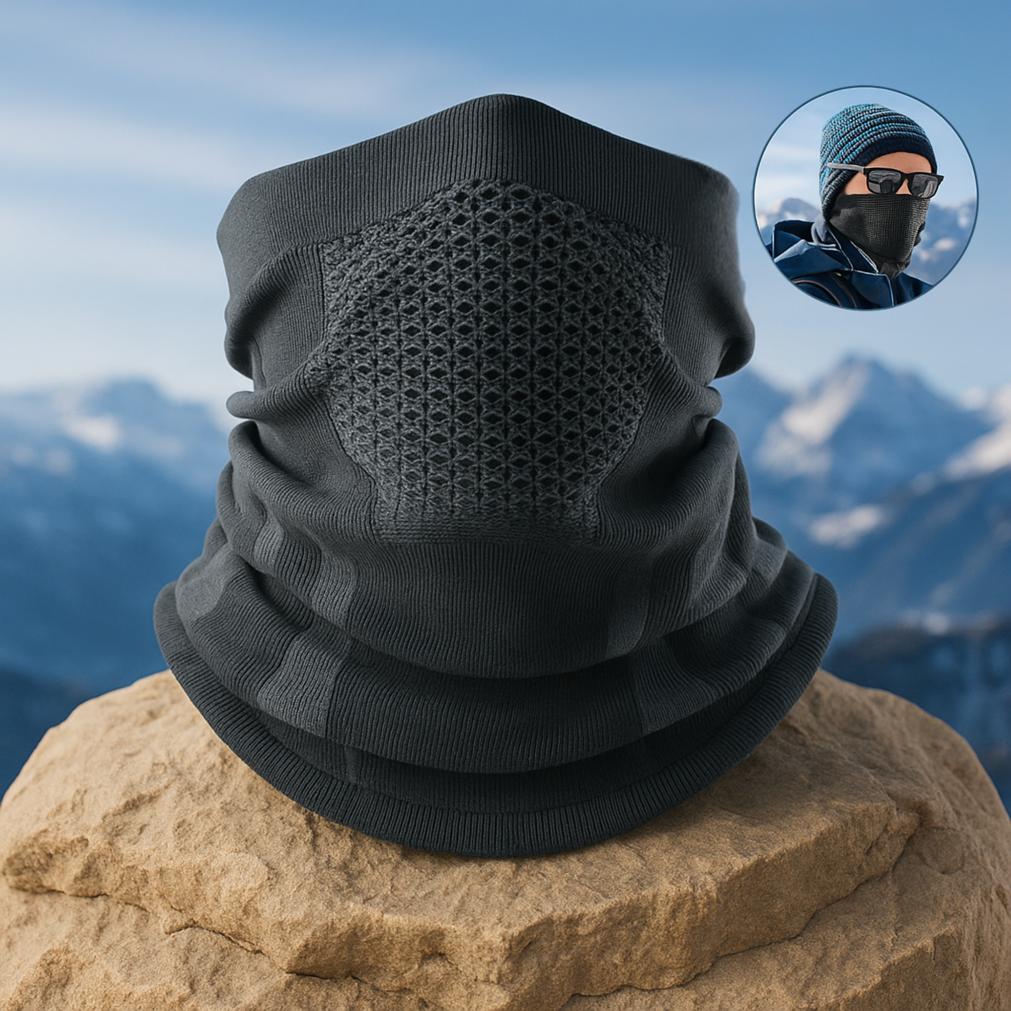 AlpinGuard – Multifunktionstuch Kälteschutz | atmungsaktiv & dehnbar | Outdoor Sport & Winter Alltag.