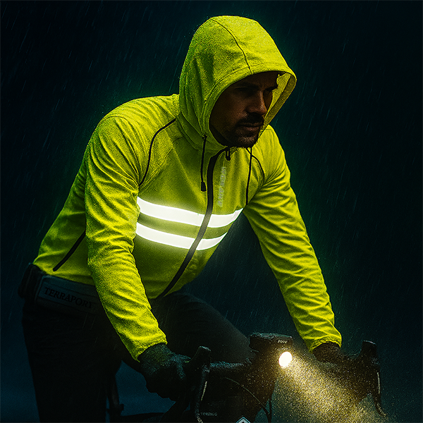 AlpenDry – Regenjacke atmungsaktiv | ultraleicht winddicht reflektierend | Wandern & Radfahren.