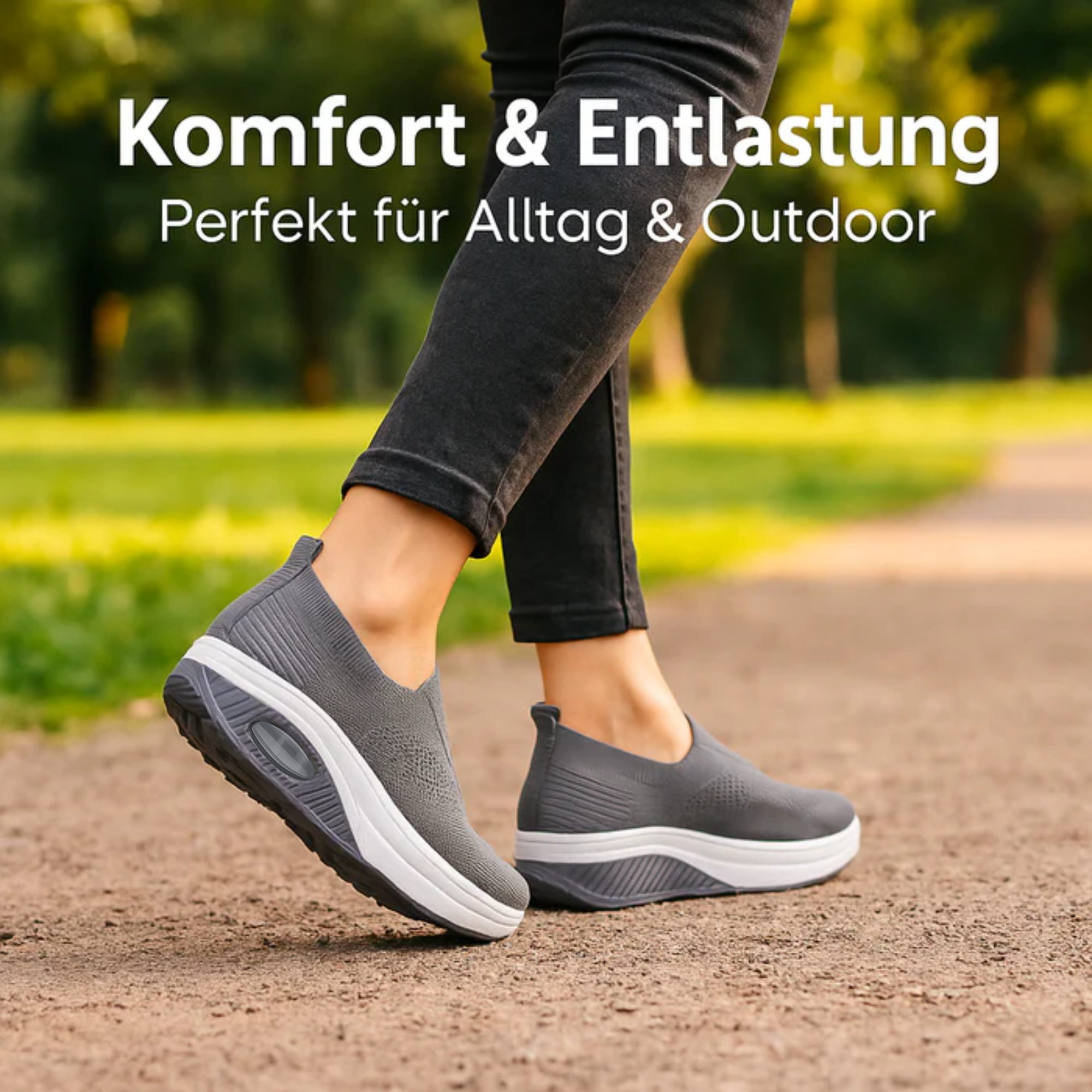 OrthoFit – Fußschmerz Schuhe | Dämpfung rutschfest atmungsaktiv | Alltag Damen