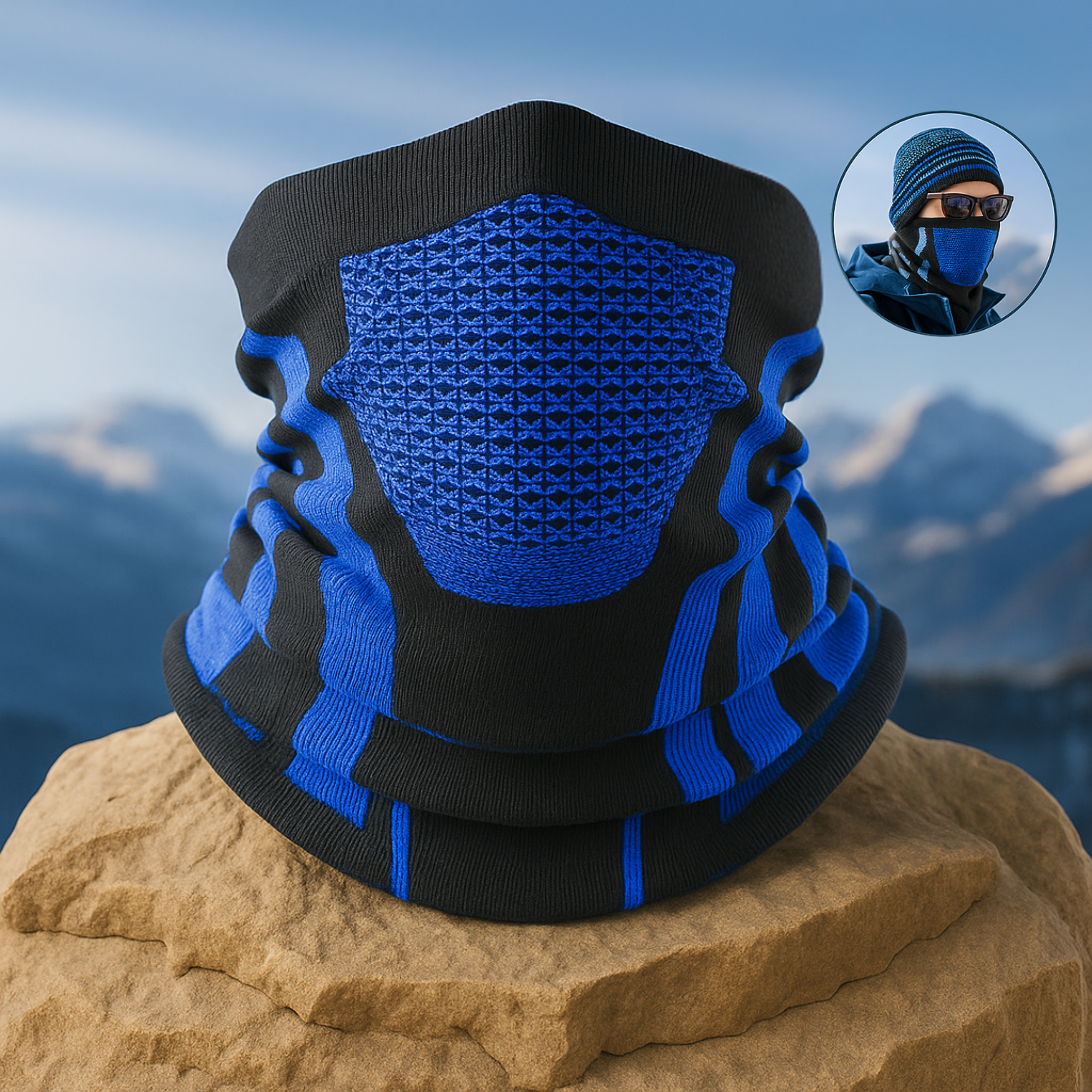 AlpinGuard – Multifunktionstuch Kälteschutz | atmungsaktiv & dehnbar | Outdoor Sport & Winter Alltag.
