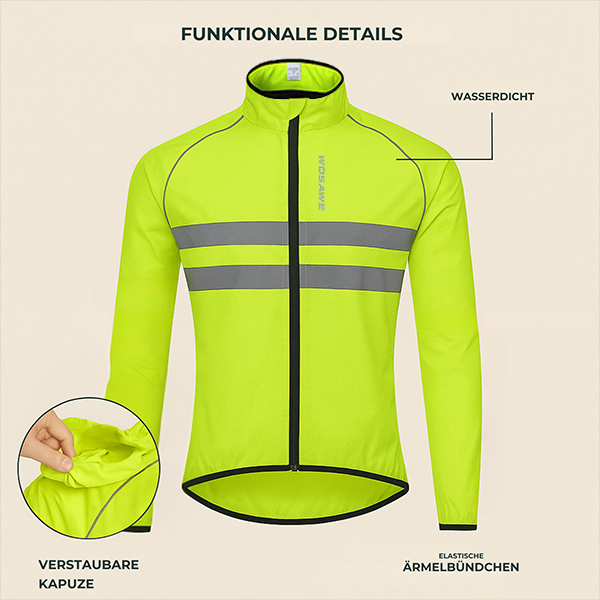 AlpenDry – Regenjacke atmungsaktiv | ultraleicht winddicht reflektierend | Wandern & Radfahren.