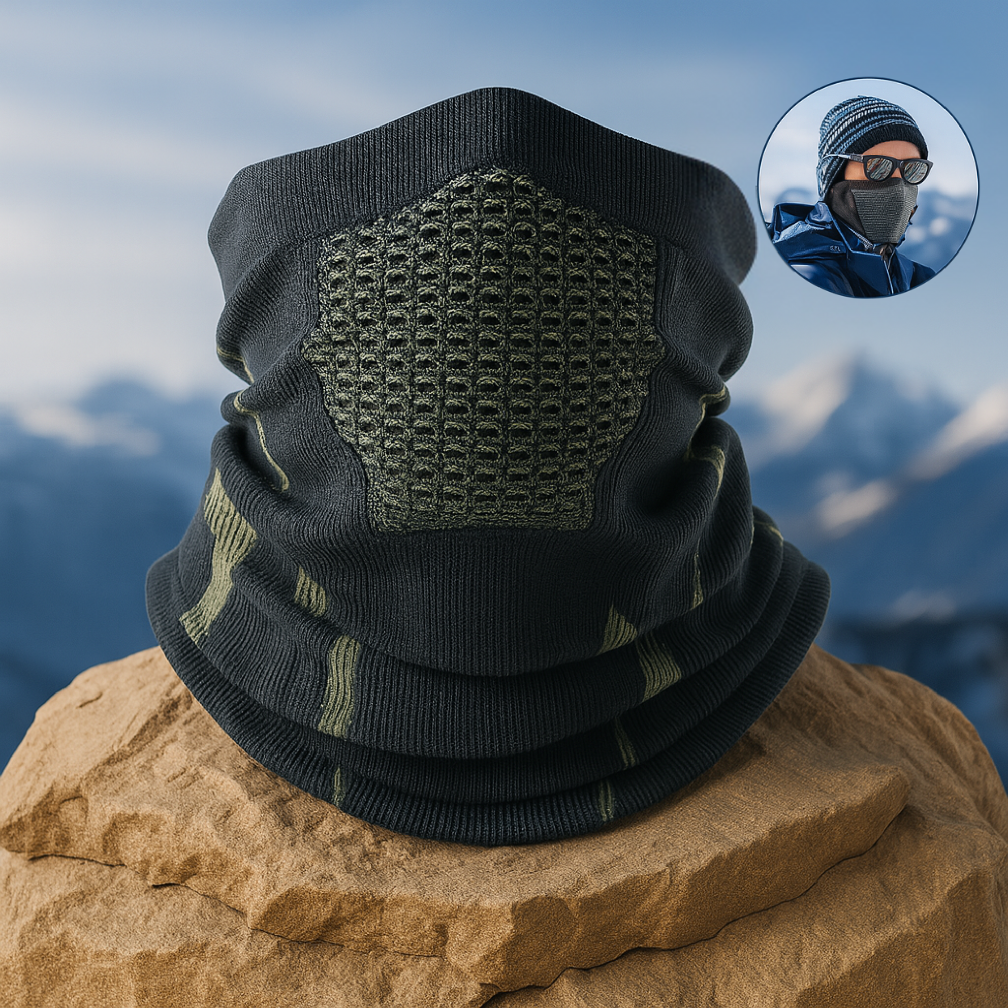 AlpinGuard – Multifunktionstuch Kälteschutz | atmungsaktiv & dehnbar | Outdoor Sport & Winter Alltag.