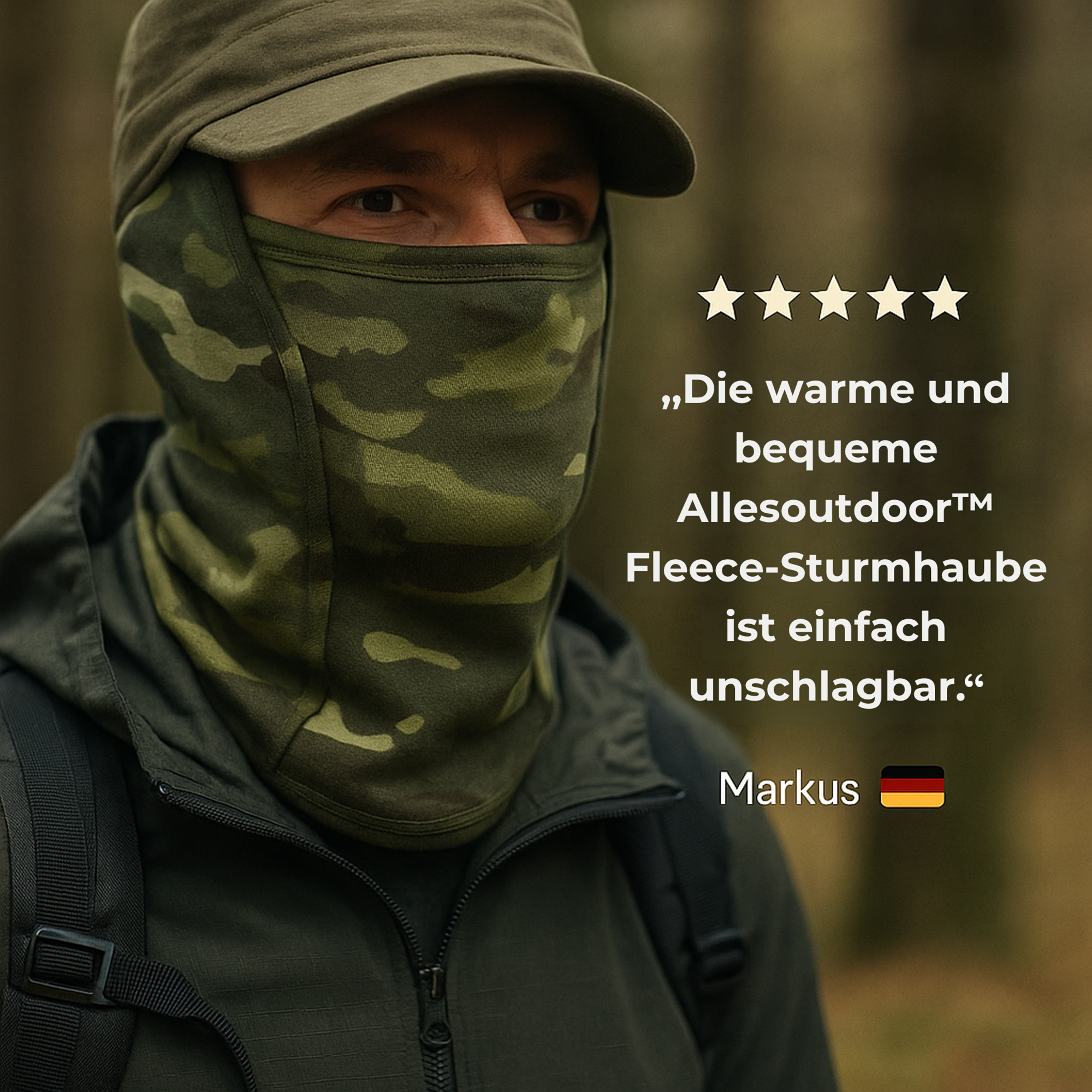 ArcticGuard – Fleece Sturmhaube | winddicht & atmungsaktiv | unisex Outdoor Kälteschutz.